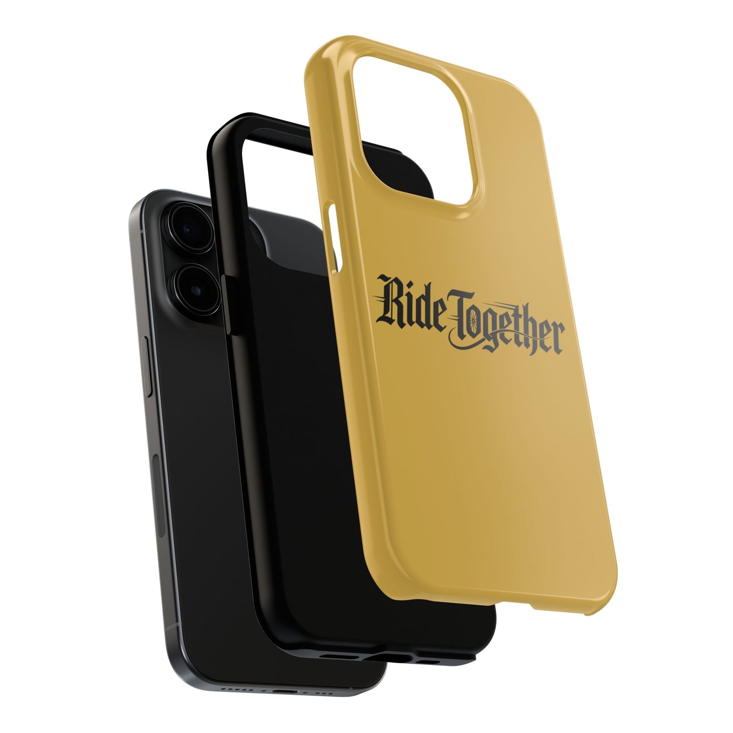 Ride Together Tough Phone Case — Durable Retro Script Protective Cover