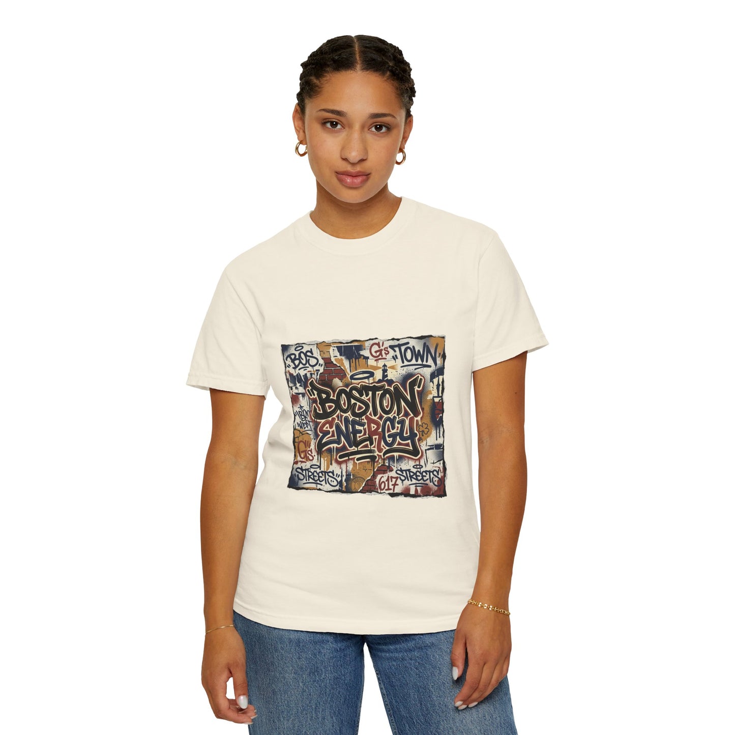 Boston Graffiti Tee — Urban Street Art T‑Shirt