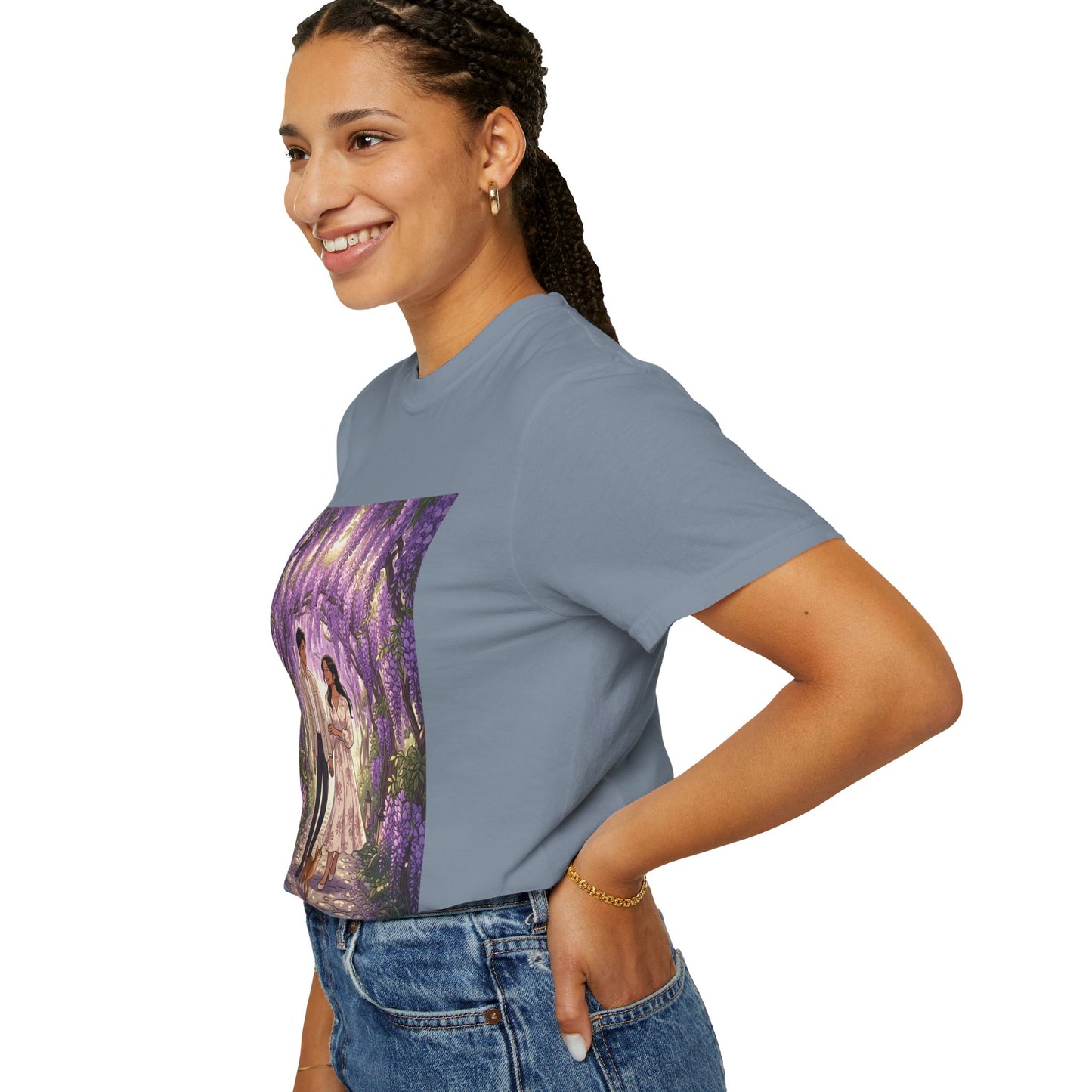 Spring of Us T-Shirt — Romantic Wisteria Couple Graphic Tee