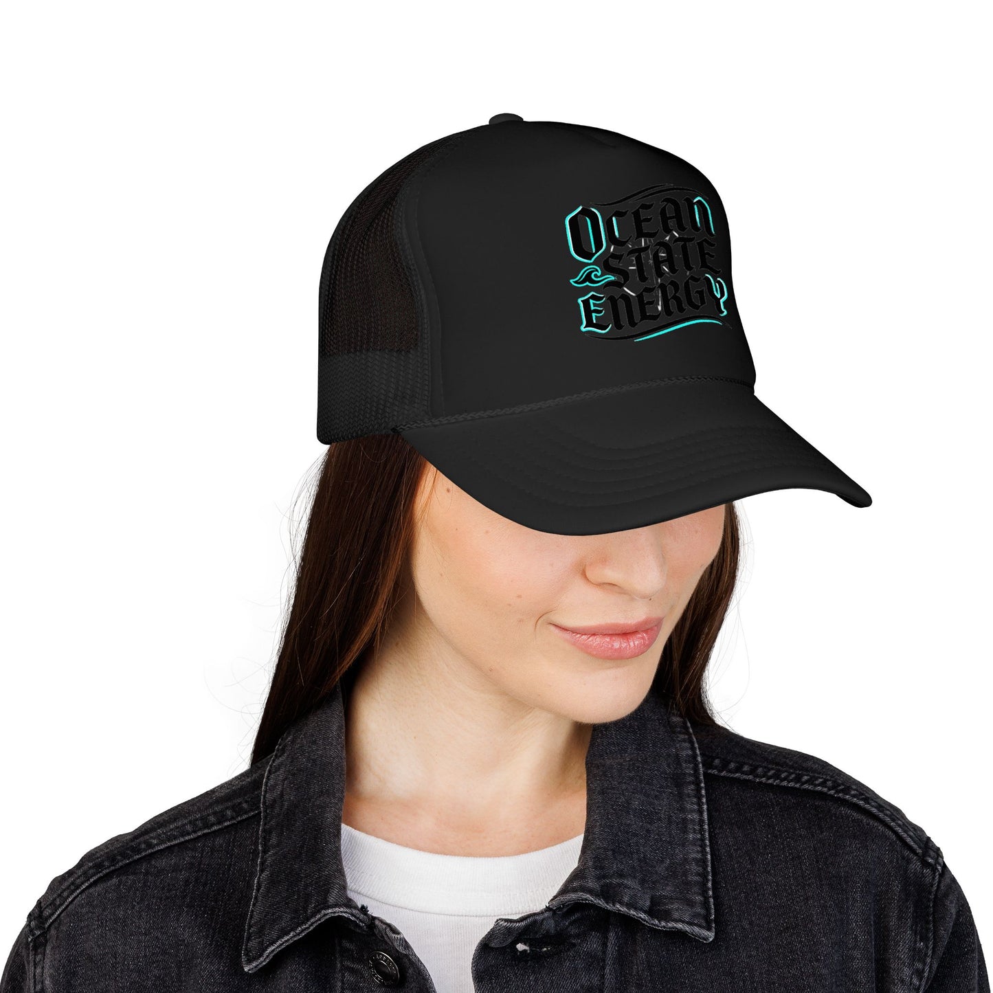 Clean Slate Energy Trucker Hat — Retro Script Foam Mesh Cap