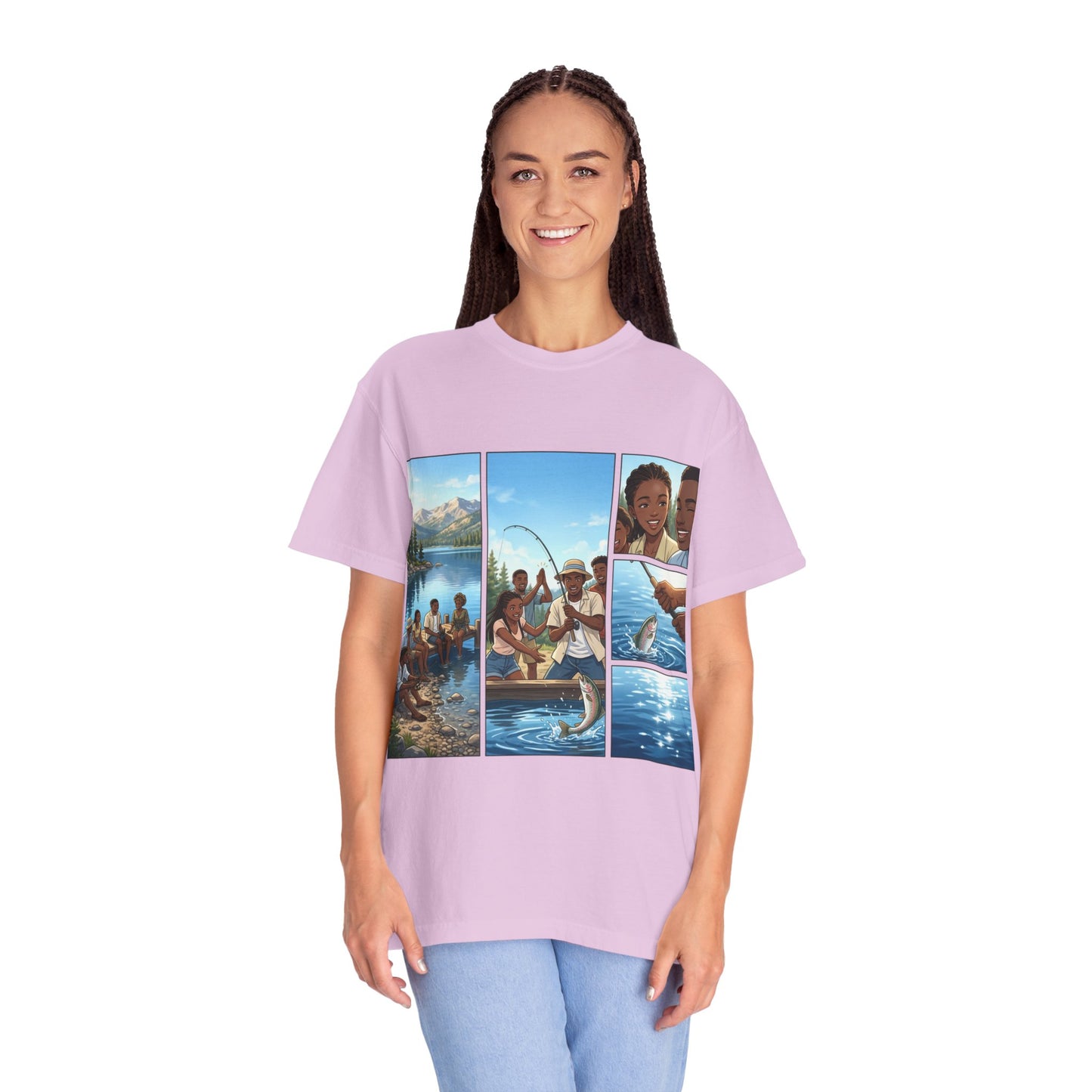 ake Tahoe Fishing Moments T-Shirt — Retro Outdoors Fishing Graphic Tee