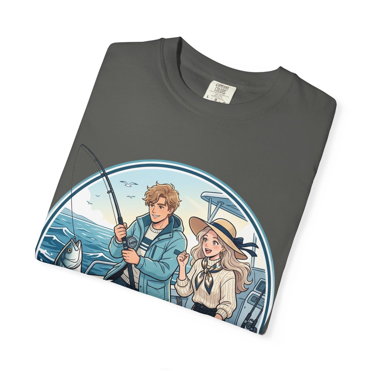 Reel Love Fishing T-Shirt — Cute Couple Anglers Graphic Tee