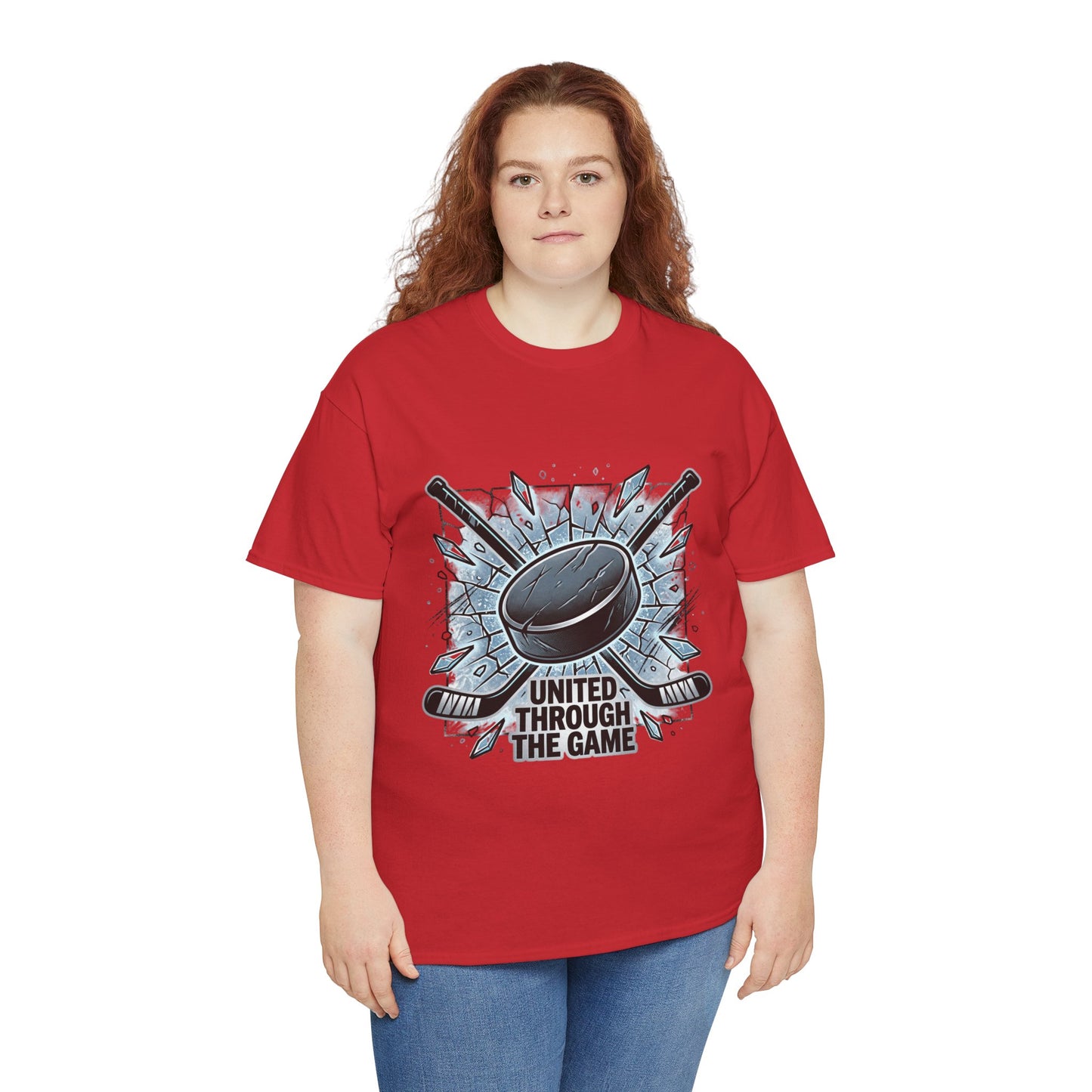 Hockey T-Shirt — "United Through the Game" Graphic Tee