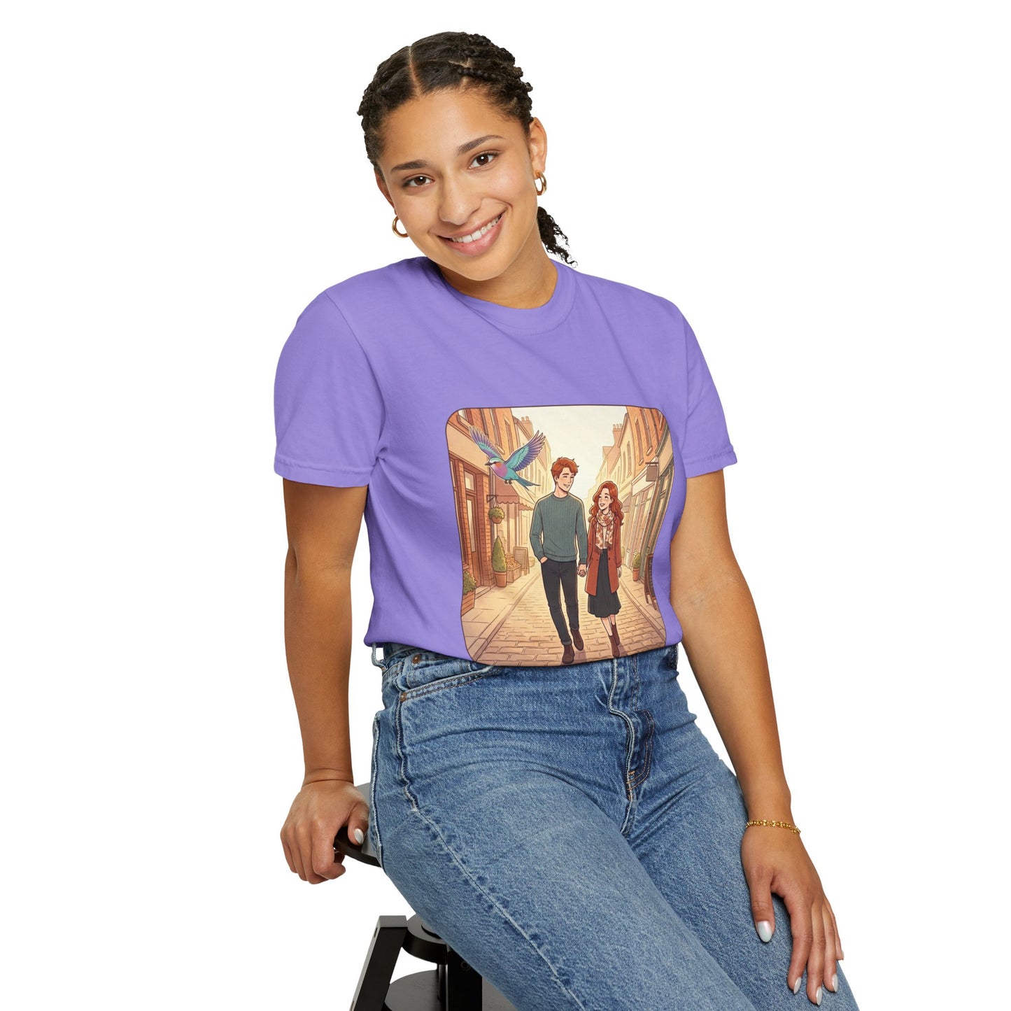 Romantic Stroll T-Shirt — “It’s the little moments” Couple Illustration Tee