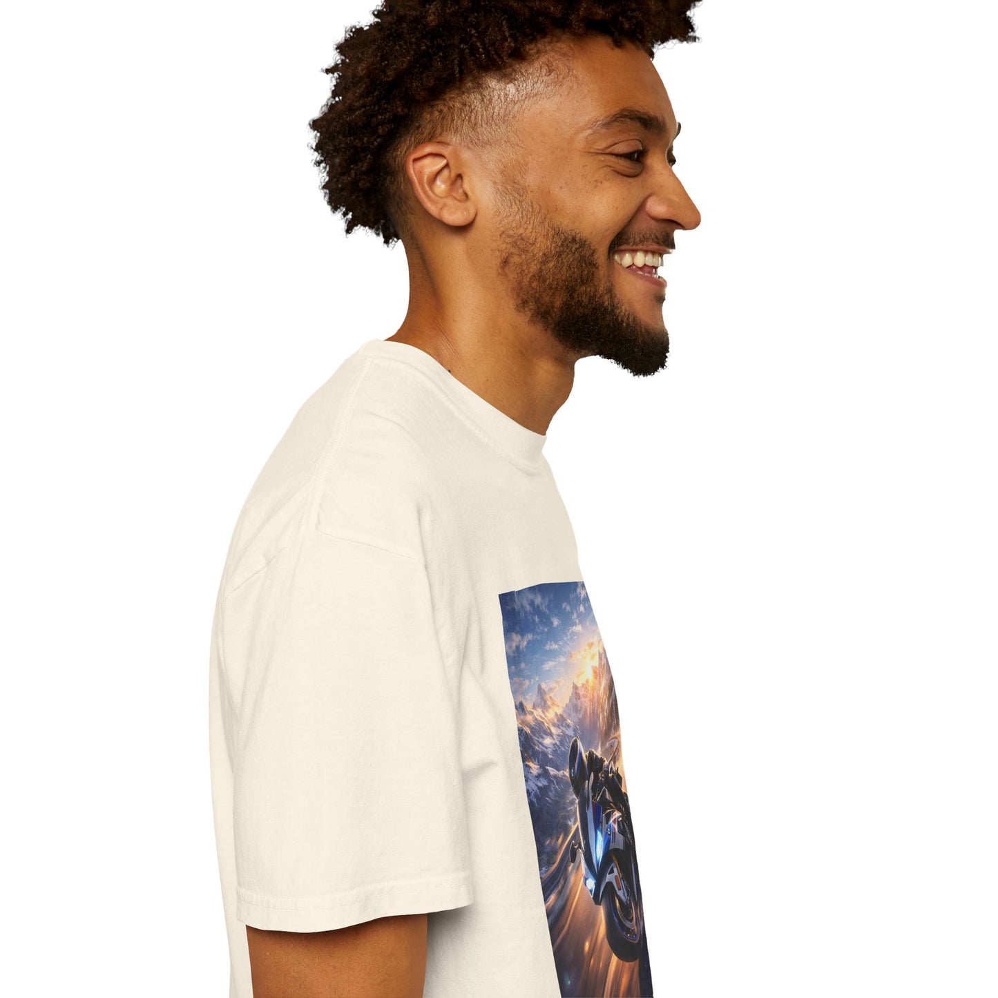 BMW S1000RR ALPINE GHOST RIDE - T‑Shirt — Sportbike Skyline Graphic Tee