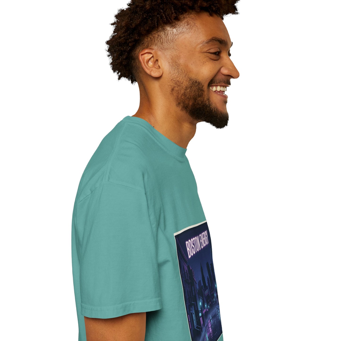 Boston Energy T-Shirt — Neon Cityscape Graphic Tee