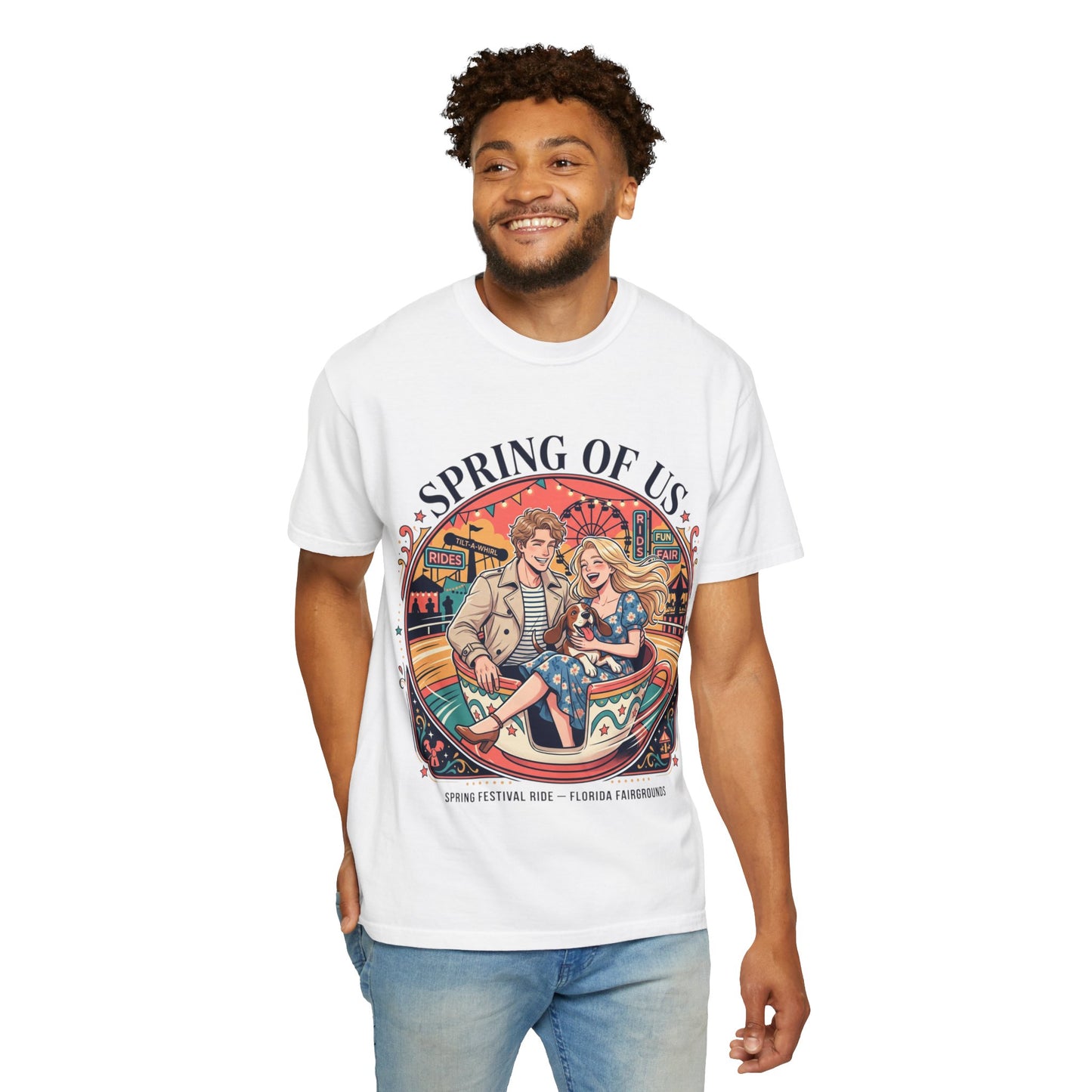 Spring of Us T-Shirt — Retro Carnival Couple Tee (Spring Festival Concert)