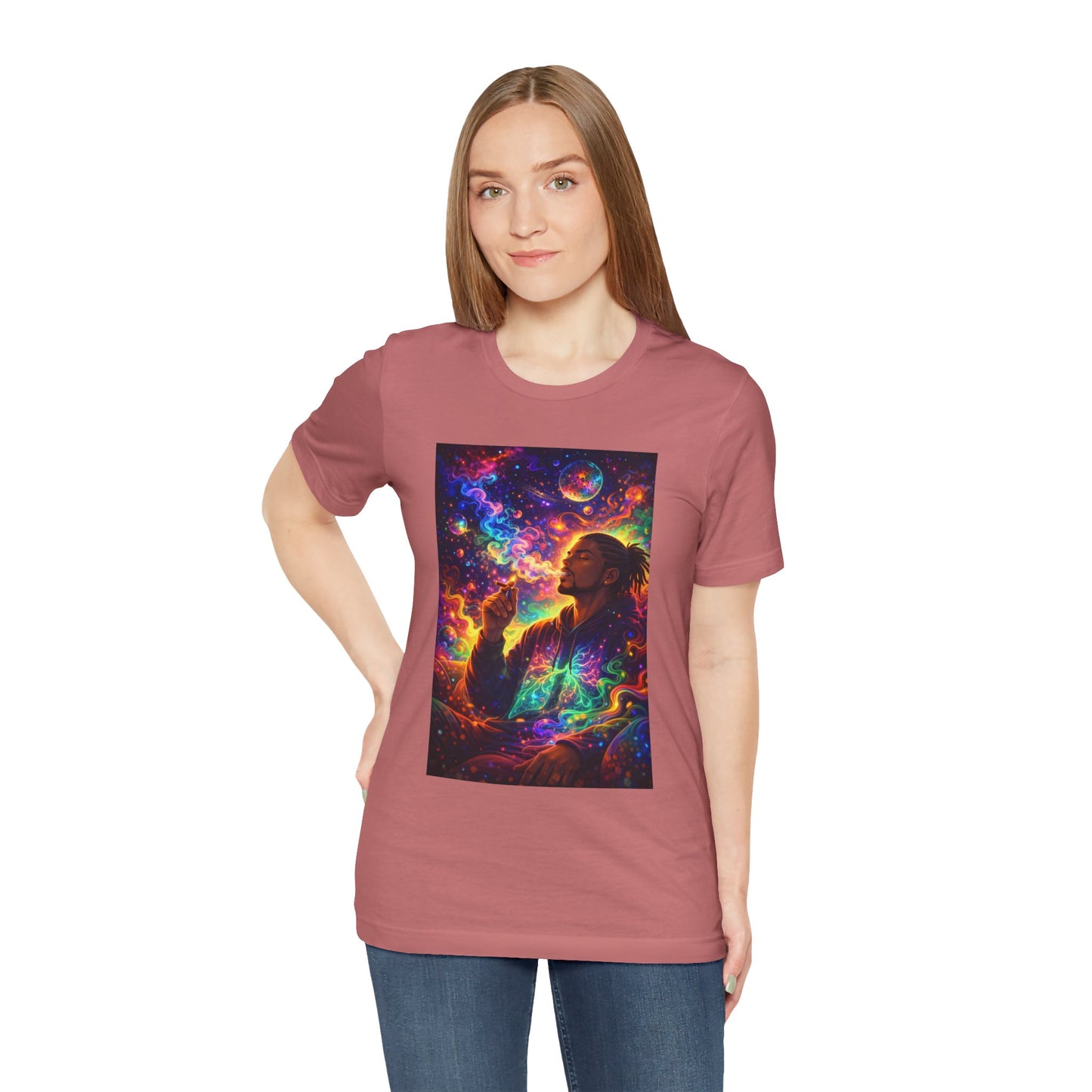 Psychedelic Session T-Shirt — Cosmic Portrait Graphic Tee