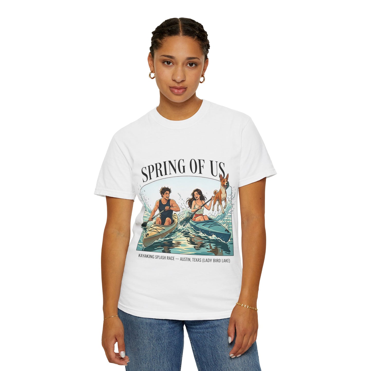 Spring of Us Kayaking T-Shirt — Retro Outdoor Adventure Tee