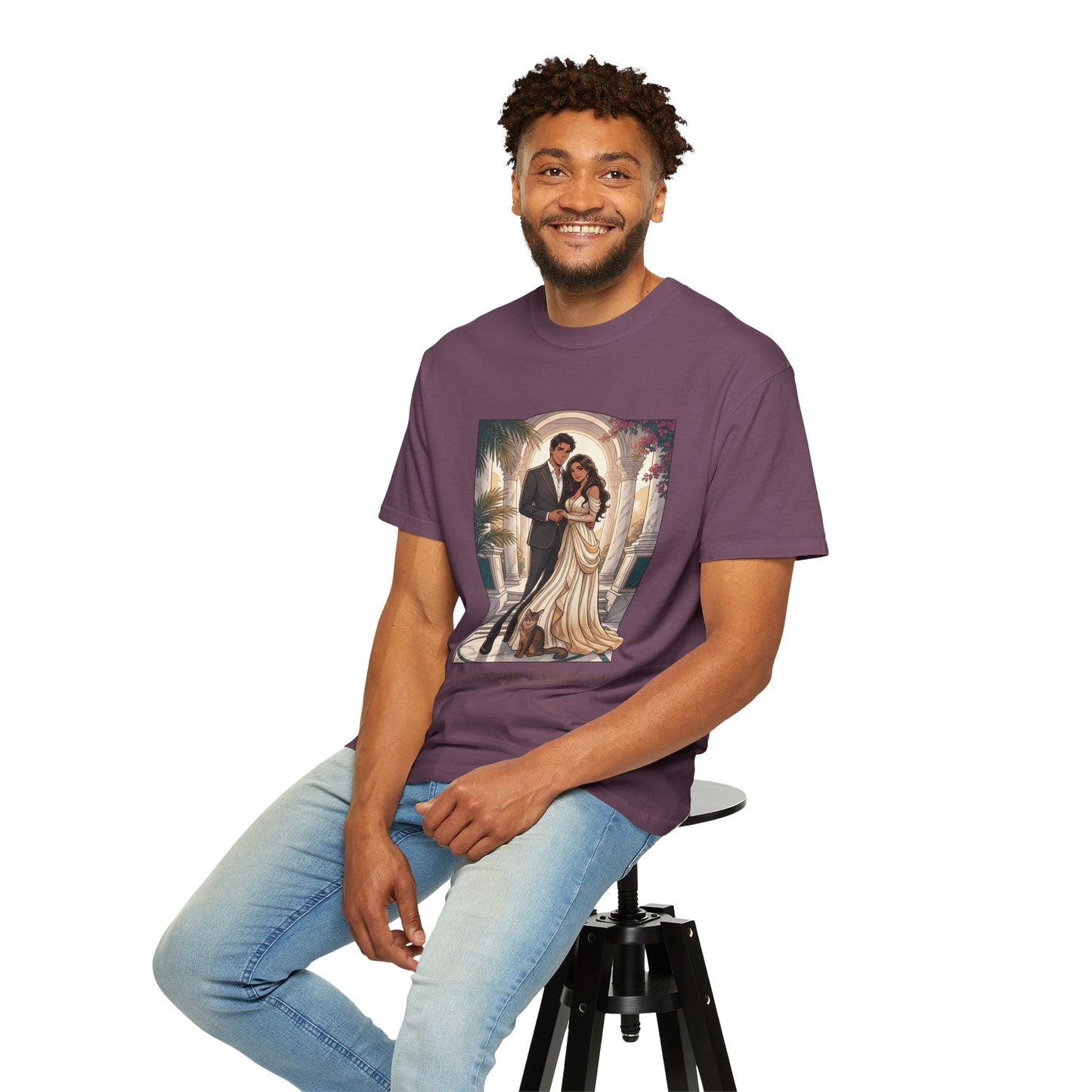 Romantic Vintage Wedding Portrait T-Shirt — "In Every Lifetime, I'd Find You"