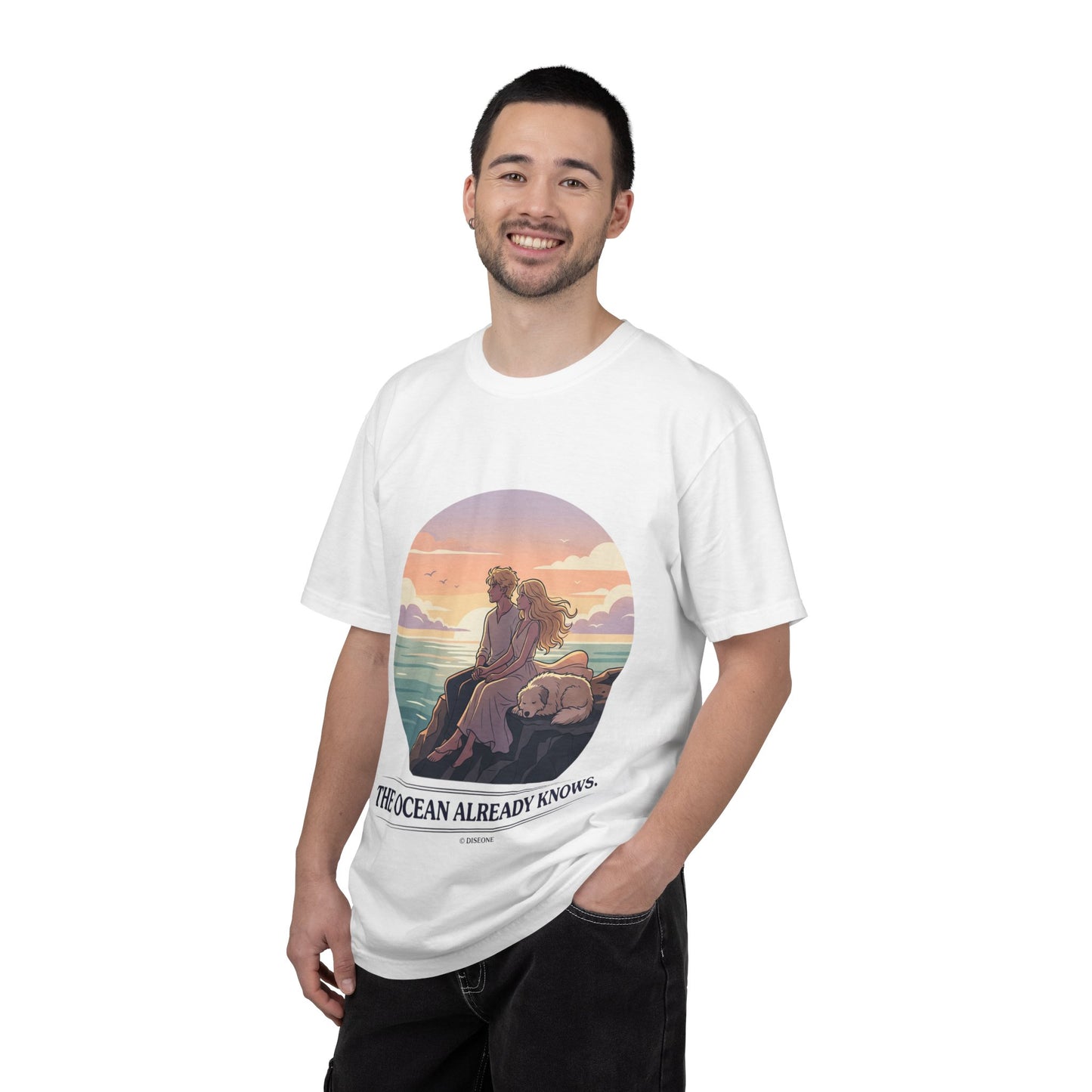 Ocean Sunset Graphic T-Shirt — "The Ocean Already Knows"