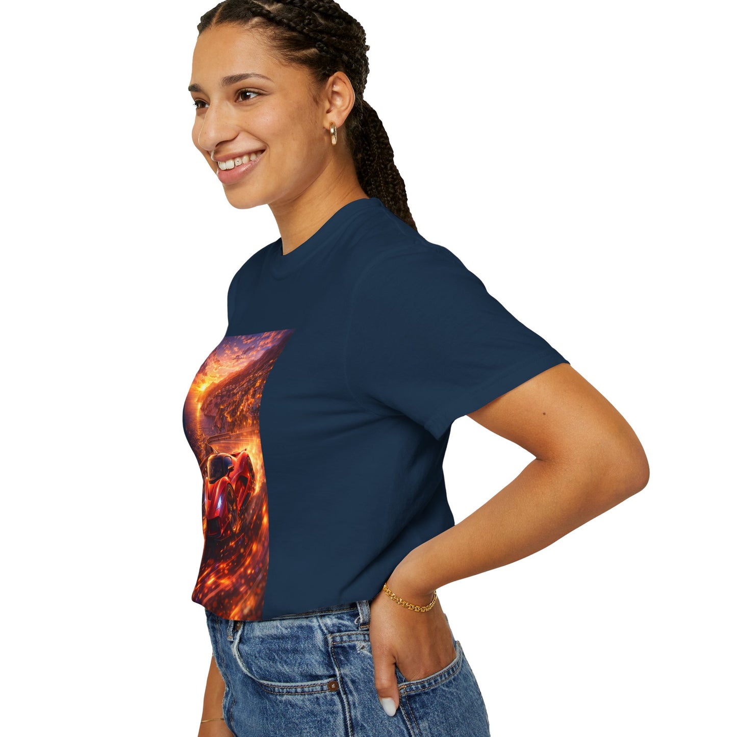 Ferrari F80- Amalfi Coast, Italy - T‑Shirt — Red Sports Car Print