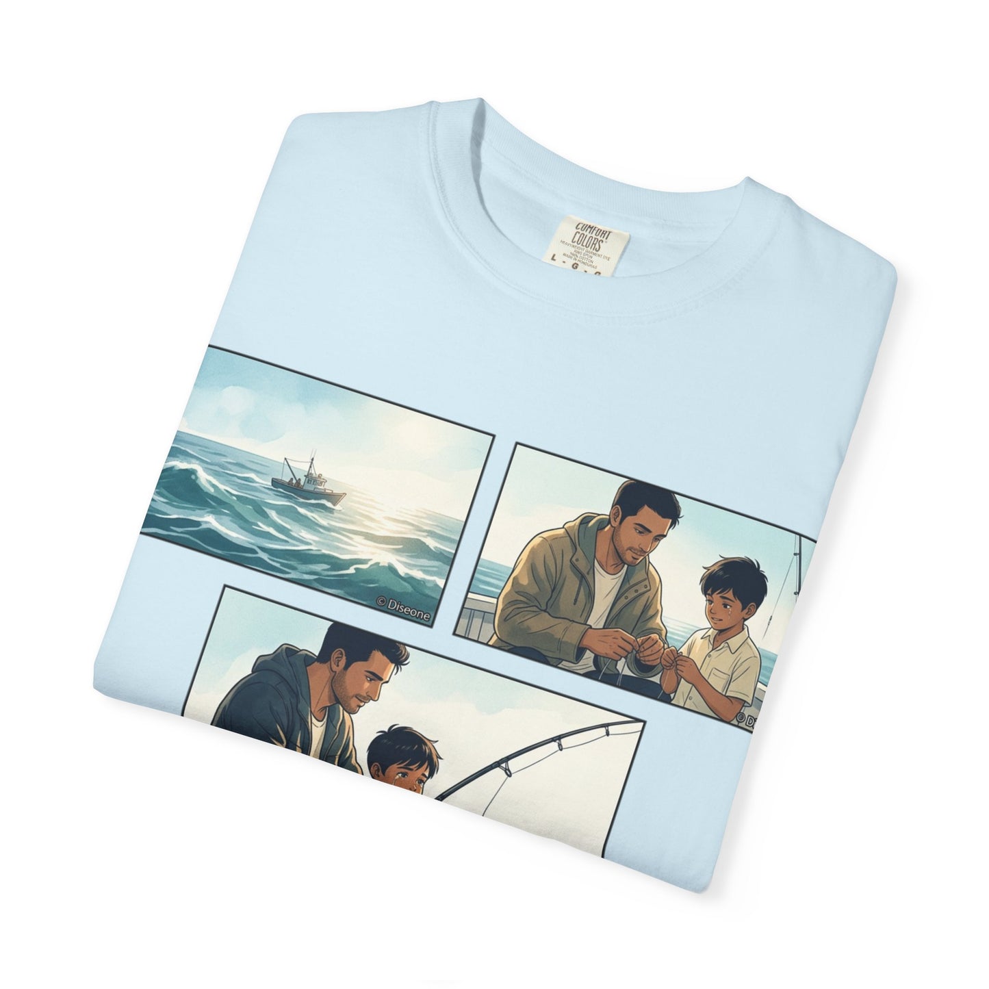 MORNING TIDES” (FATHER & SON EDITION) T-Shirt — Dad & Son Beach Fishing Graphic Tee