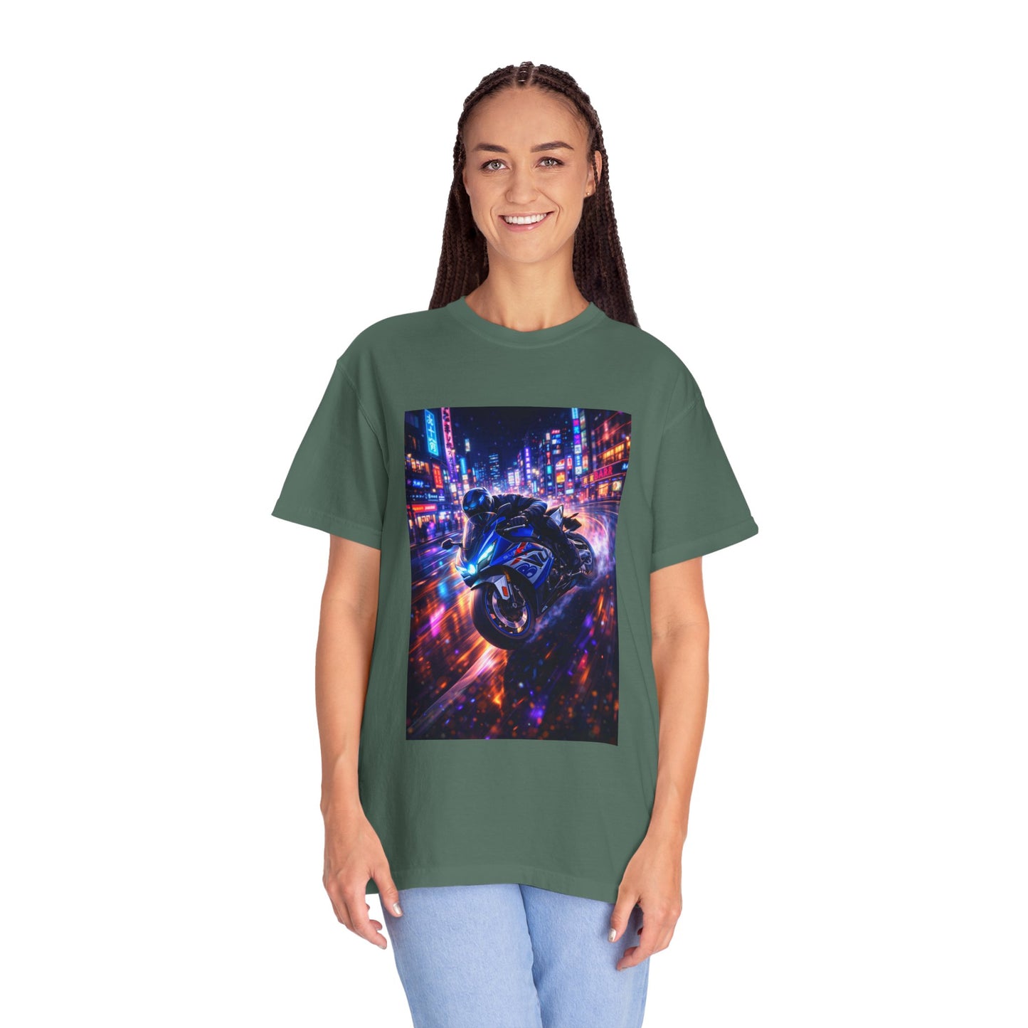Suzuki GSX-R1000-NEON NIGHT RUN -  T-Shirt — Neon Night Rider Graphic Tee