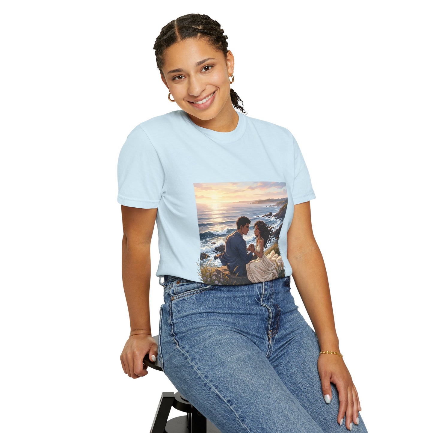Romantic Sunset Beach Couple T-Shirt