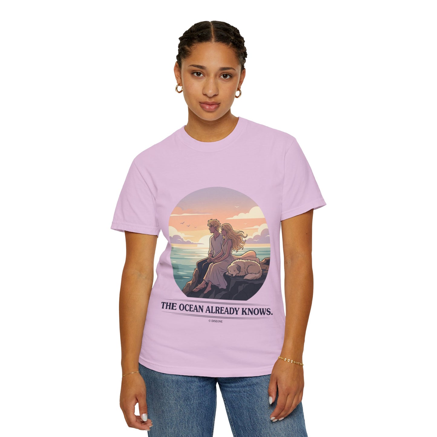 Ocean Sunset Graphic T-Shirt — "The Ocean Already Knows"
