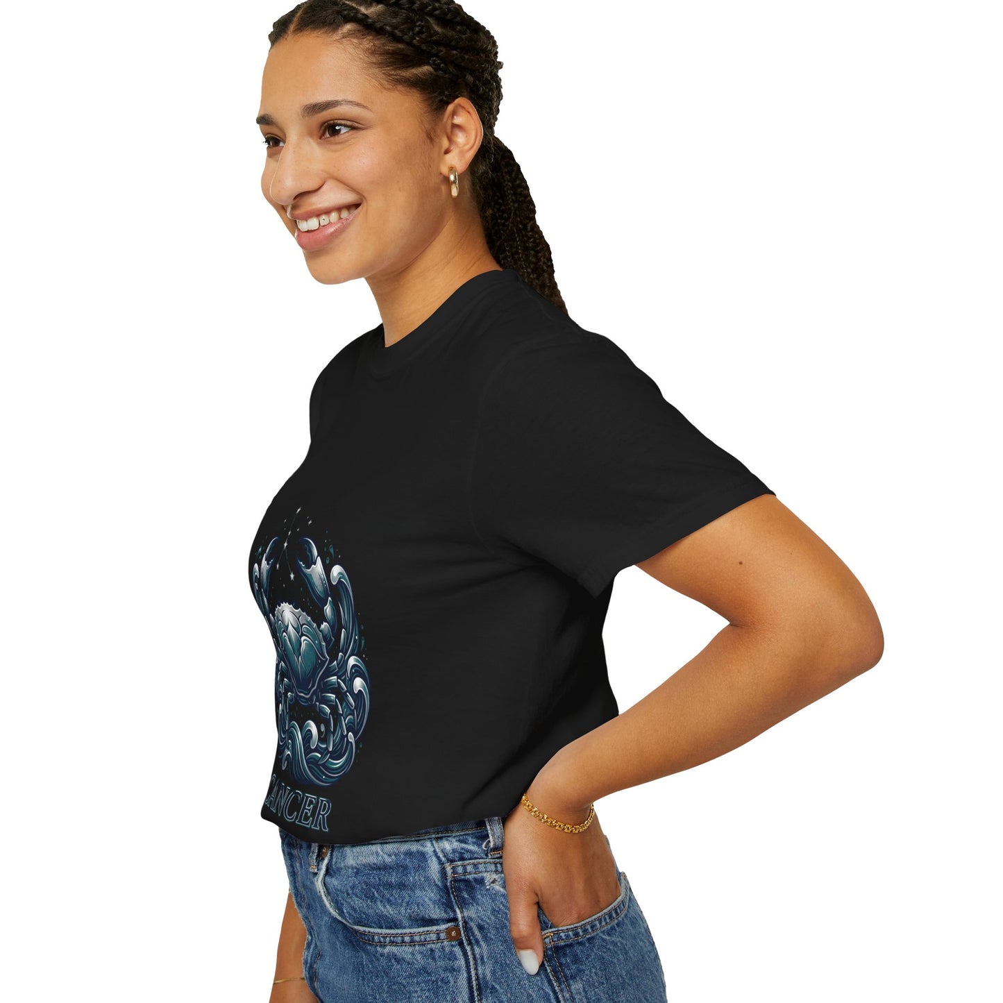 Cancer Zodiac T-Shirt — Stylized Crab Astrological Tee