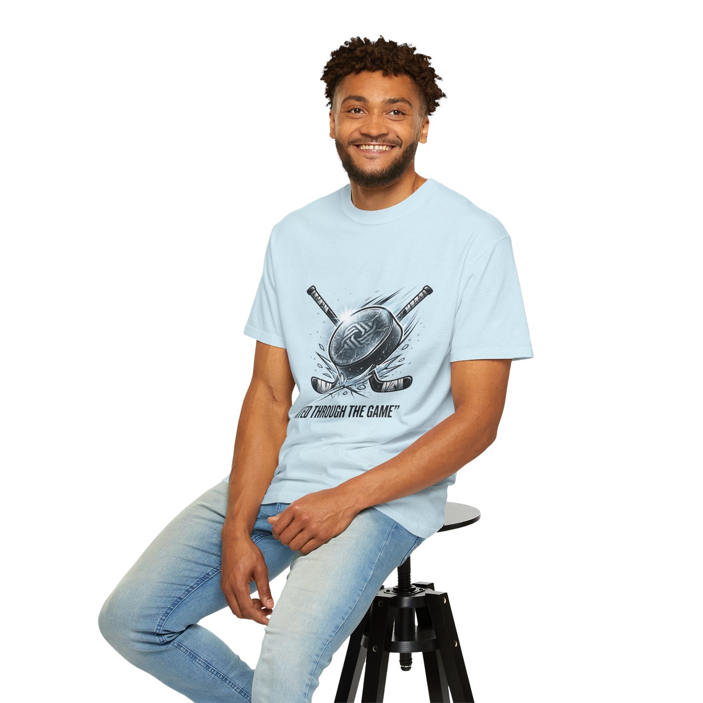 Hockey Graphic Tee — "United Through the Game" Team Spirit T-Shirt
