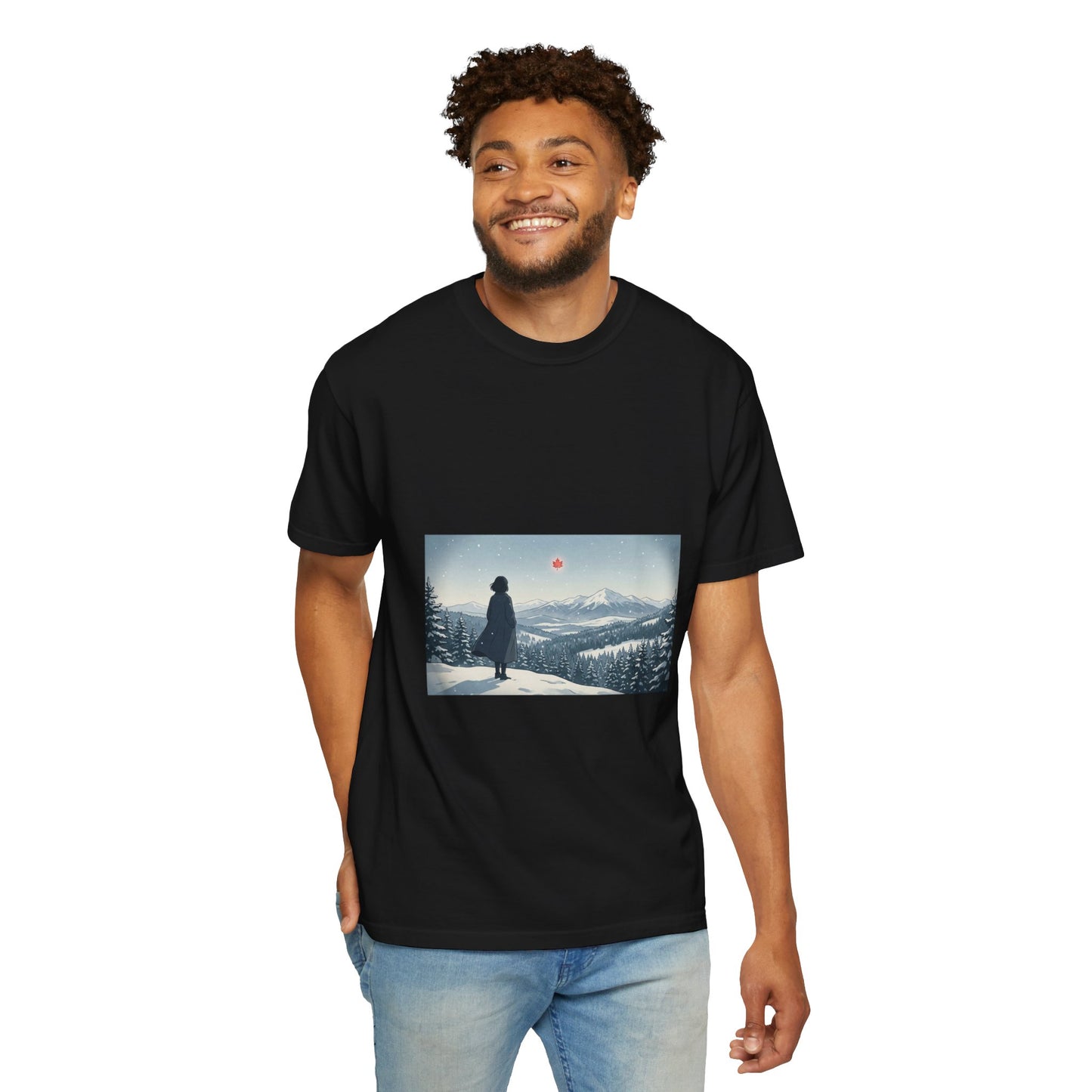 T-Shirt — Wanderer in Snowy Mountains Graphic Tee