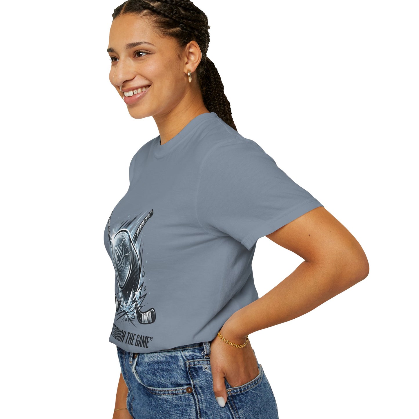 Hockey Graphic Tee — "United Through the Game" Team Spirit T-Shirt
