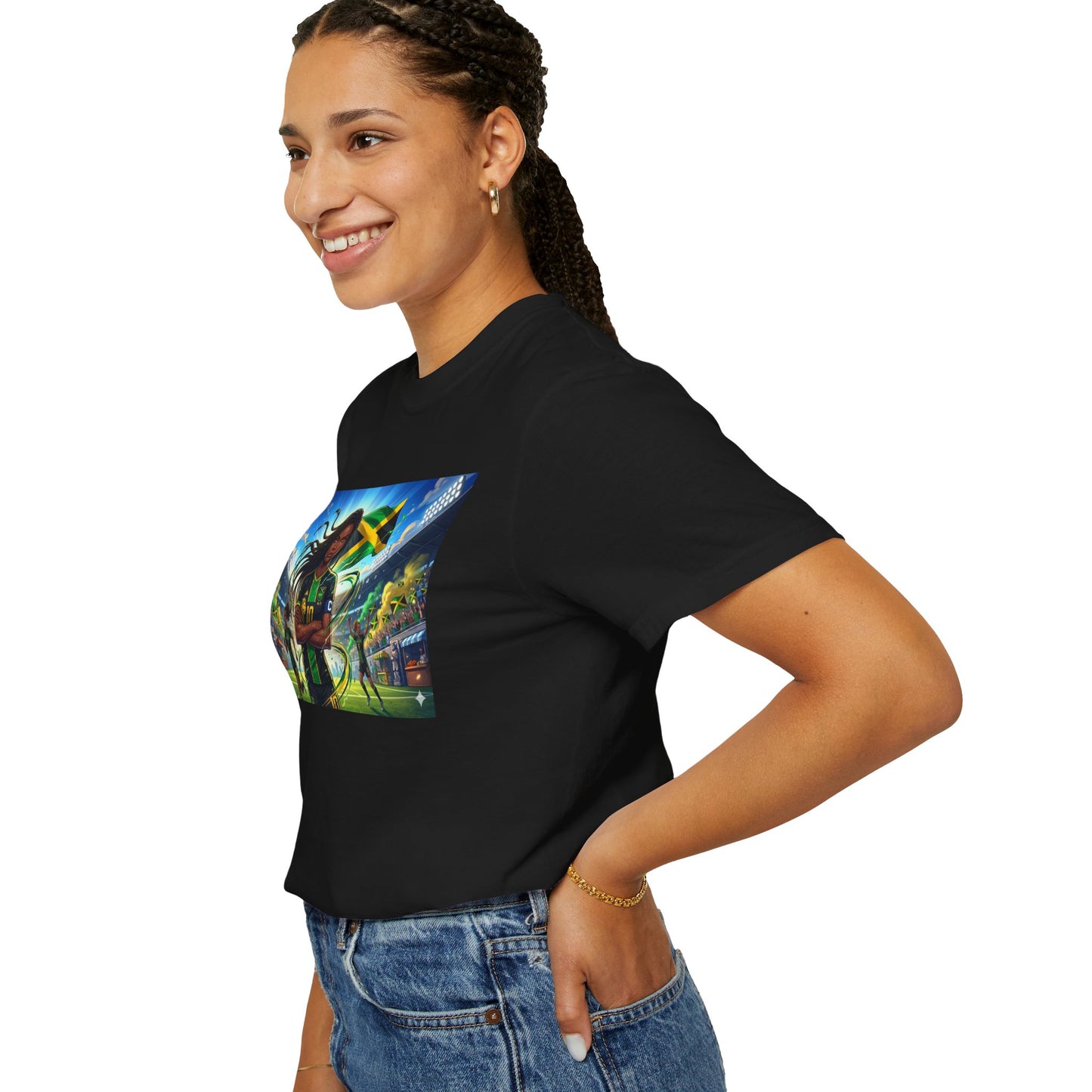 Jamaican Soccer Captain T-Shirt — Rasta Player Stadium Graphic Tee