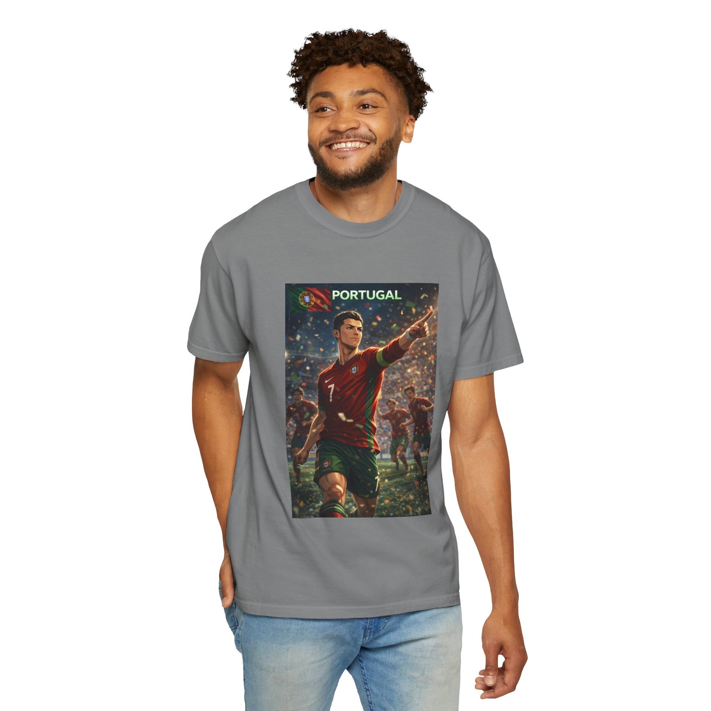 Portugal Soccer Poster T-Shirt — Cristiano Ronaldo Tribute Tee