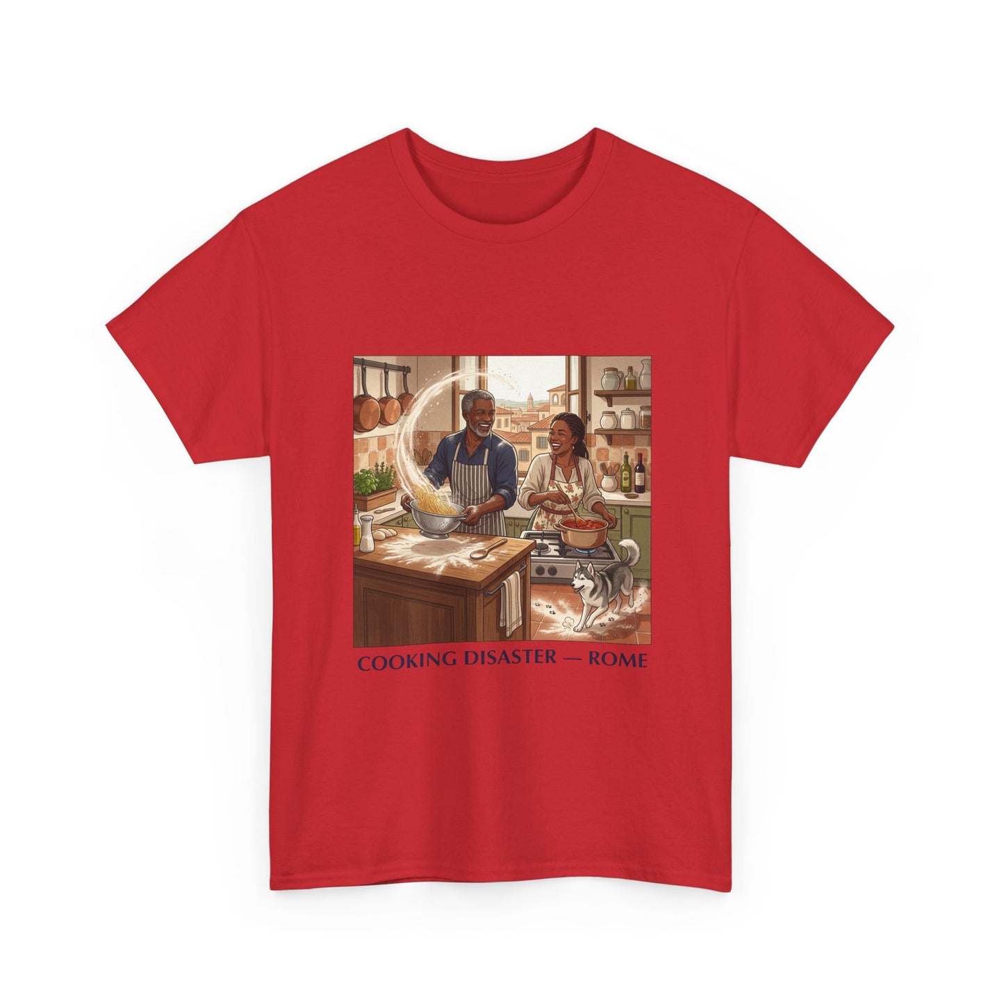 T-Shirt — 'Cooking Disaster — Rome' Illustrated Cooking Tee