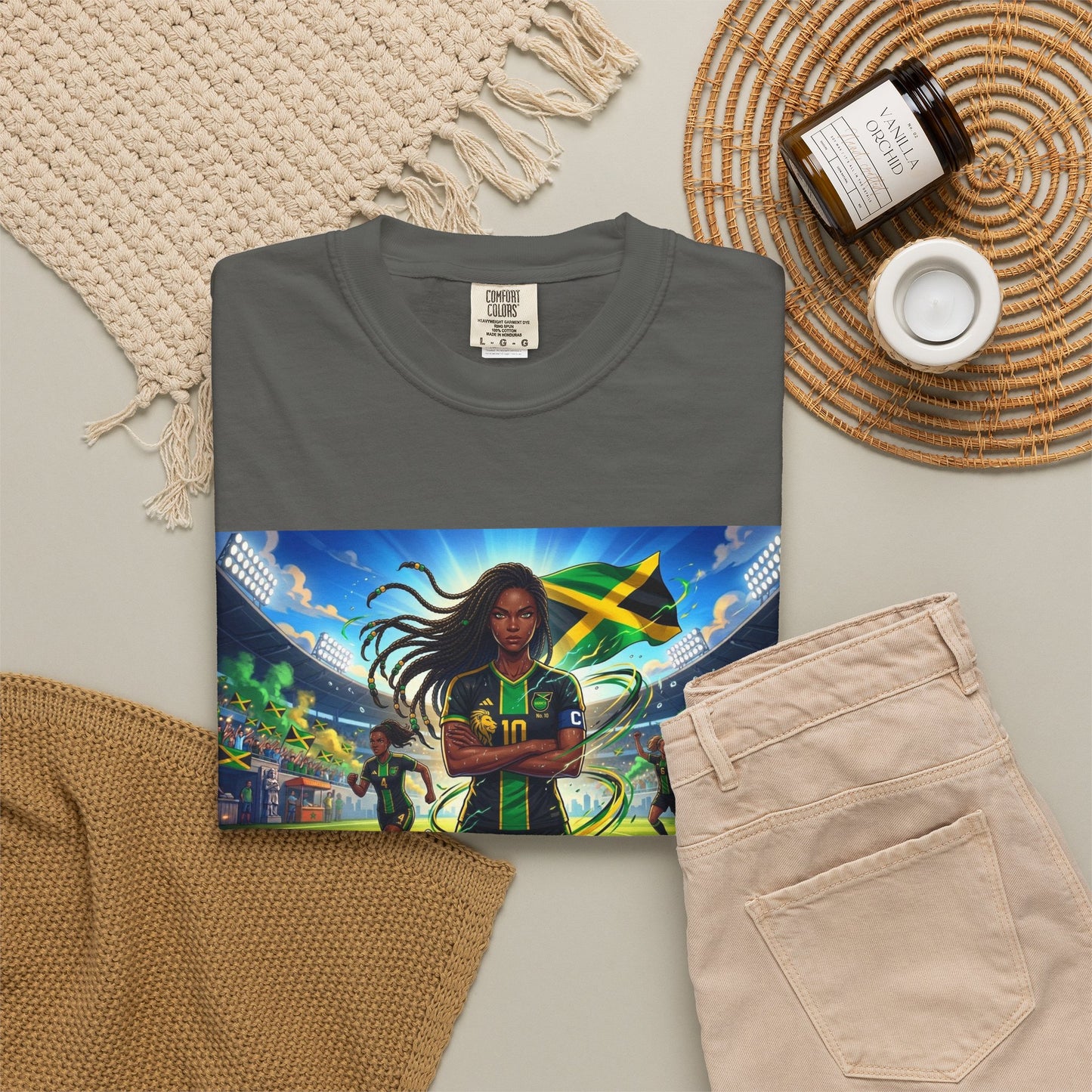 Jamaican Soccer Captain T-Shirt — Rasta Player Stadium Graphic Tee