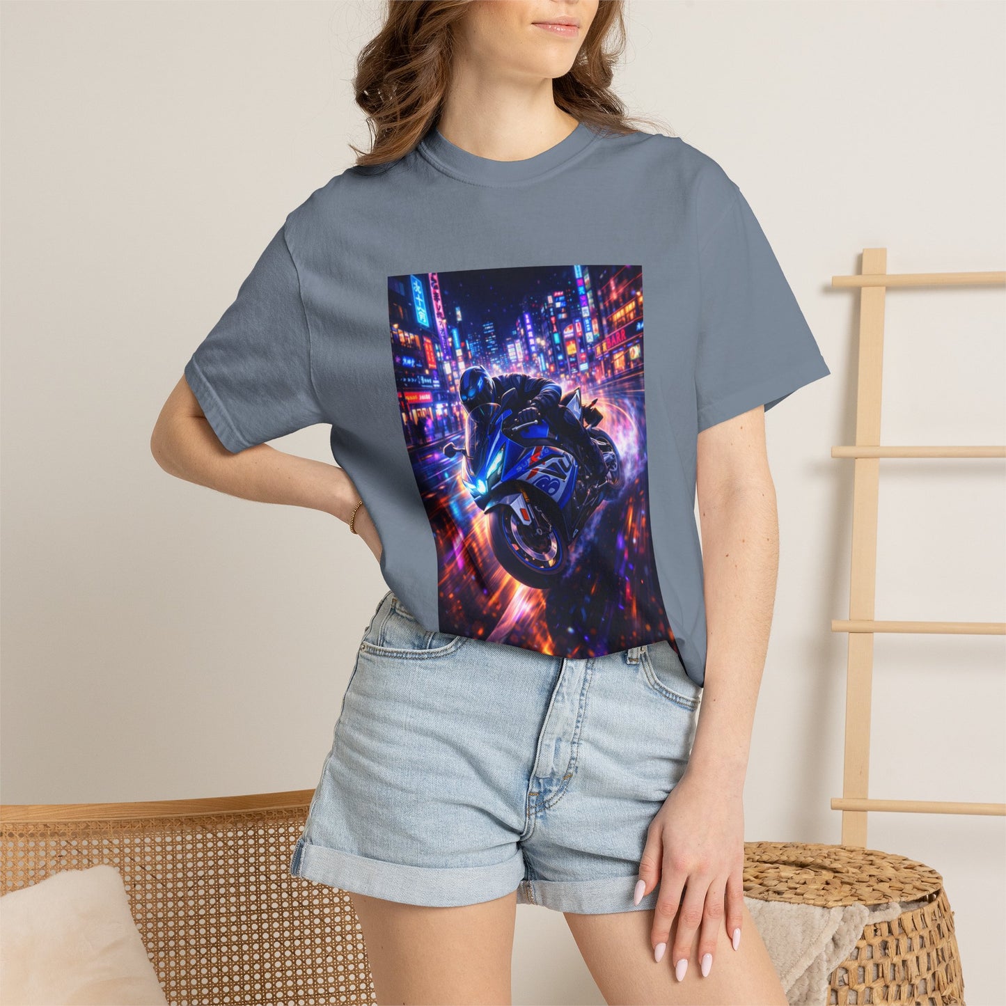 Suzuki GSX-R1000-NEON NIGHT RUN -  T-Shirt — Neon Night Rider Graphic Tee