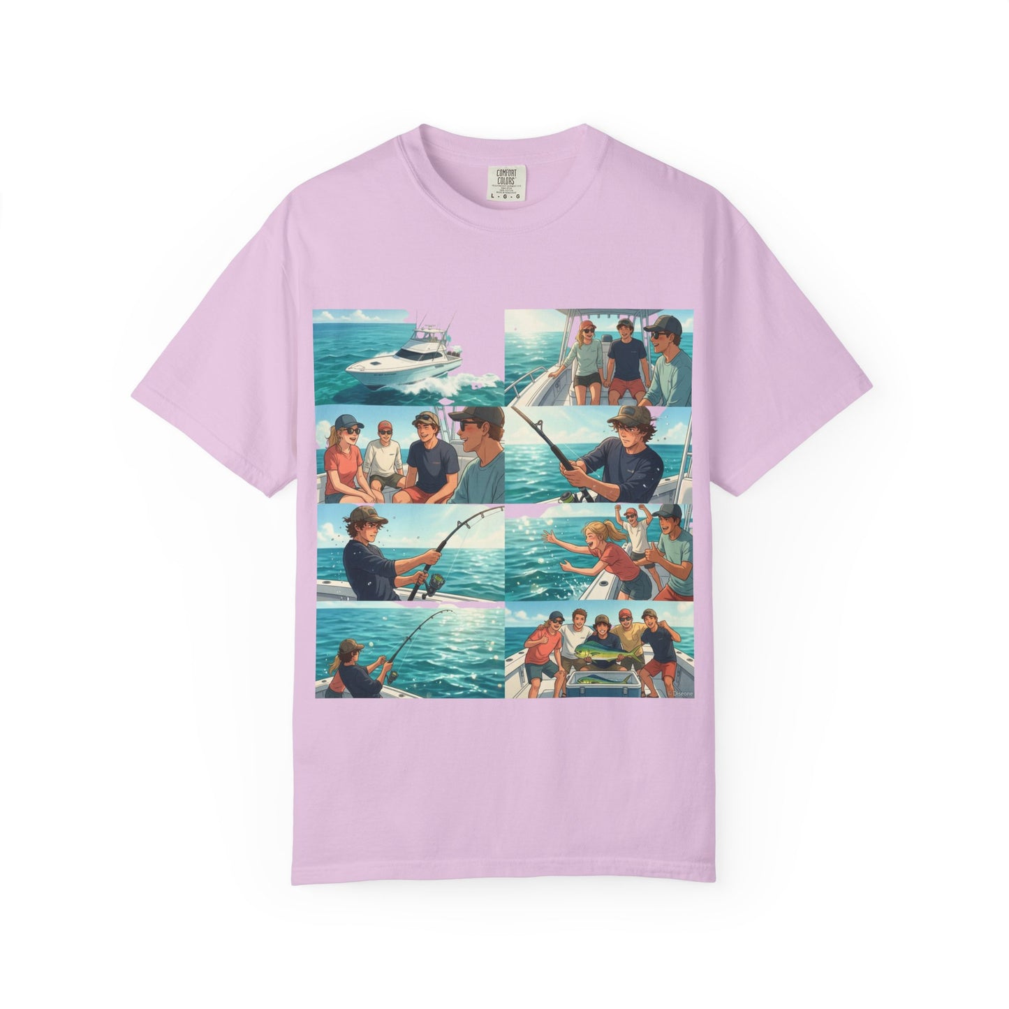 Deep Sea Energy (Friends Fishing Edition) Fishing Trip Photo Collage T-Shirt