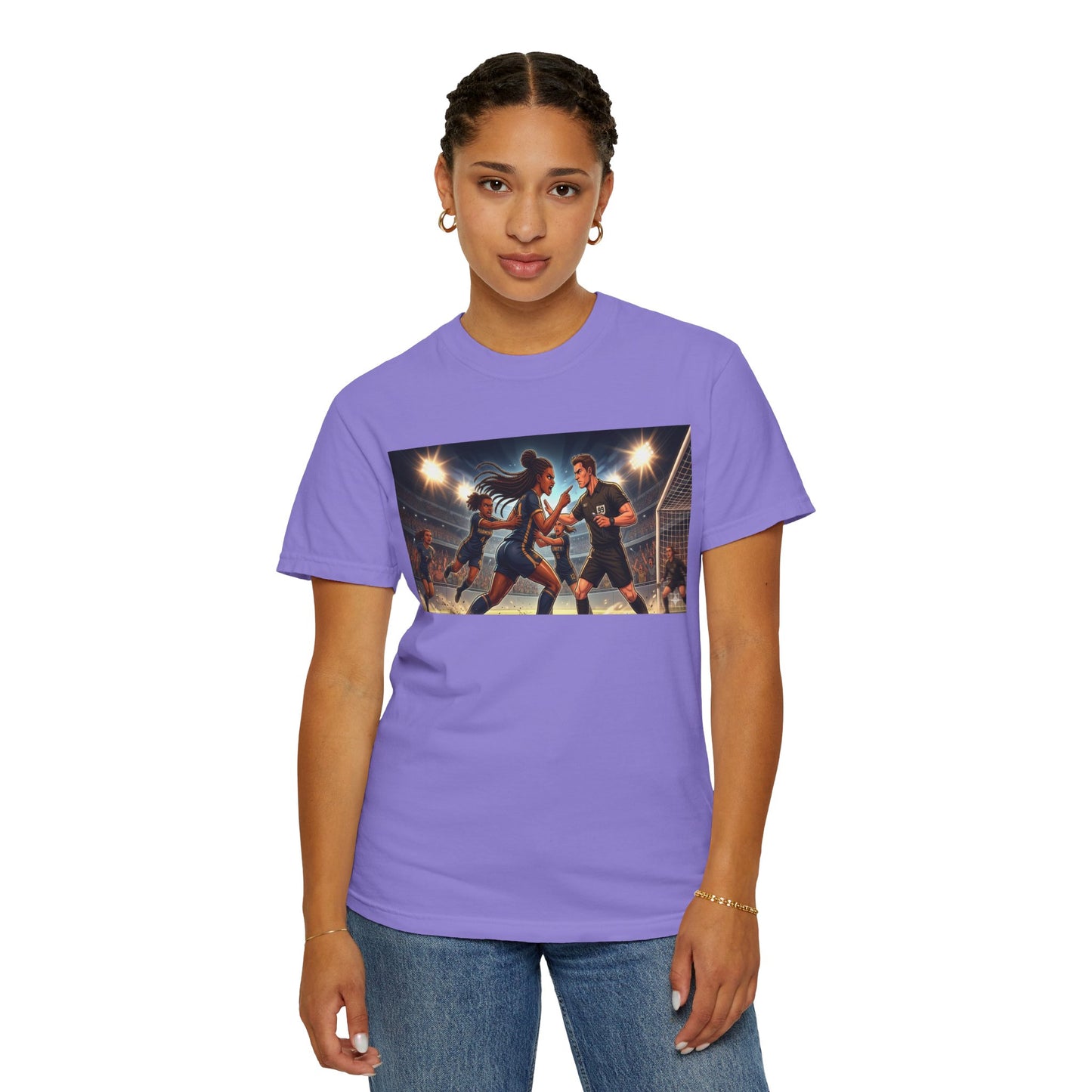 Soccer Arguing With Referee T-Shirt — Vintage Stadium Action Graphic Tee