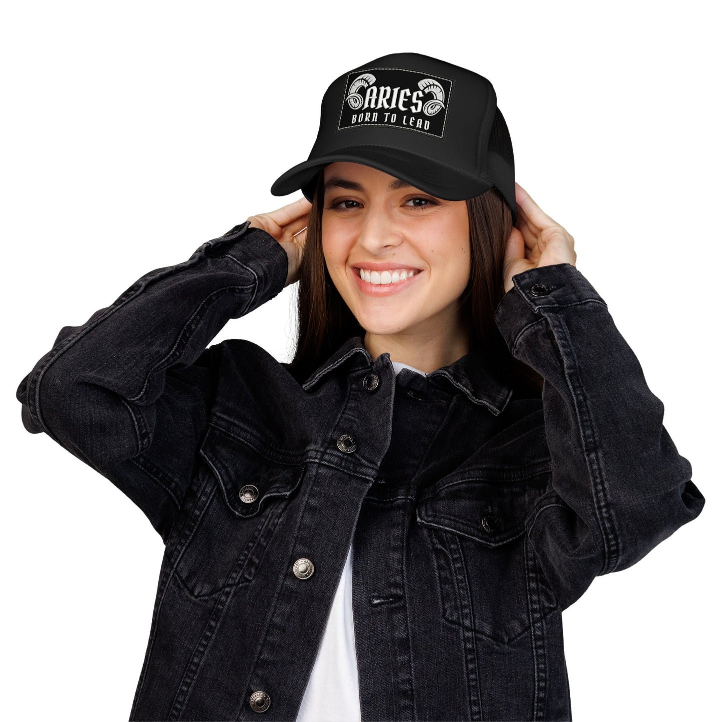 Trucker Hat - Aries 'Born to Lead' Zodiac Cap