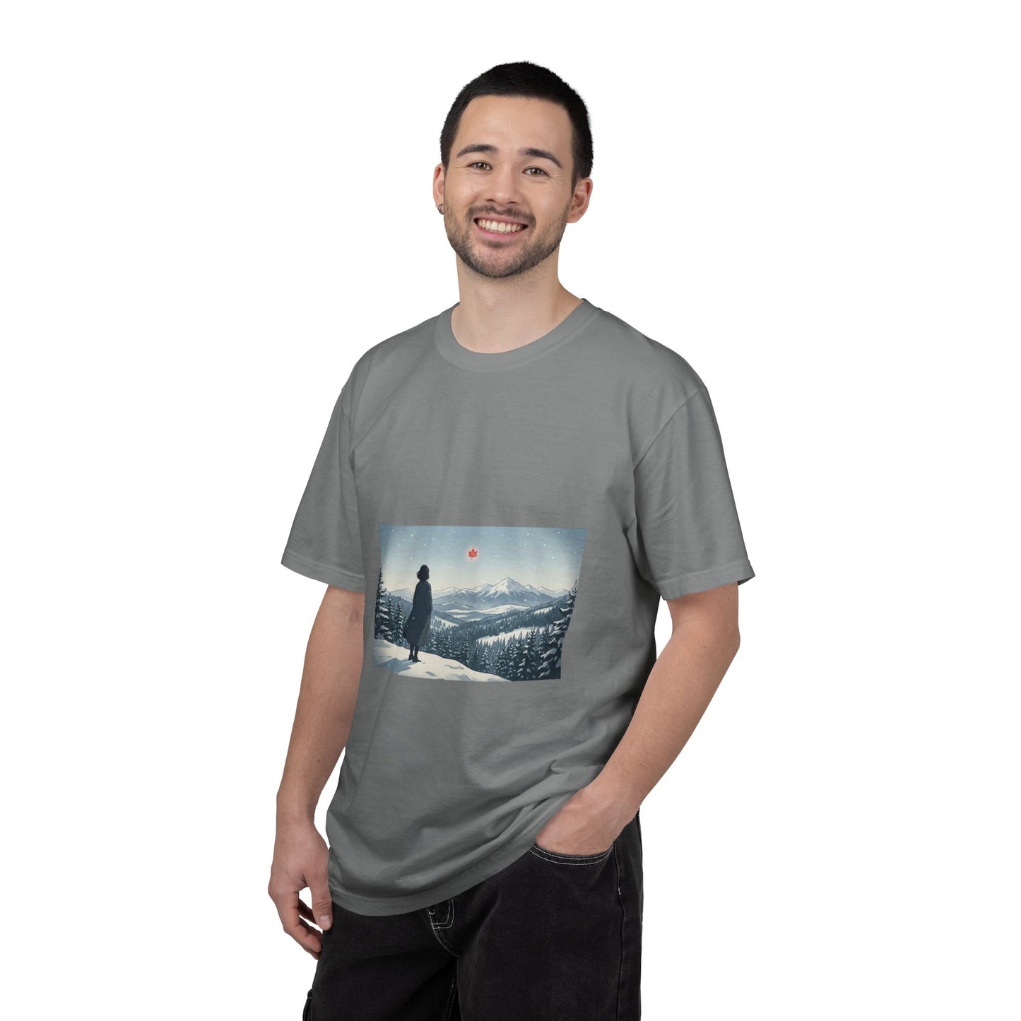T-Shirt — Wanderer in Snowy Mountains Graphic Tee