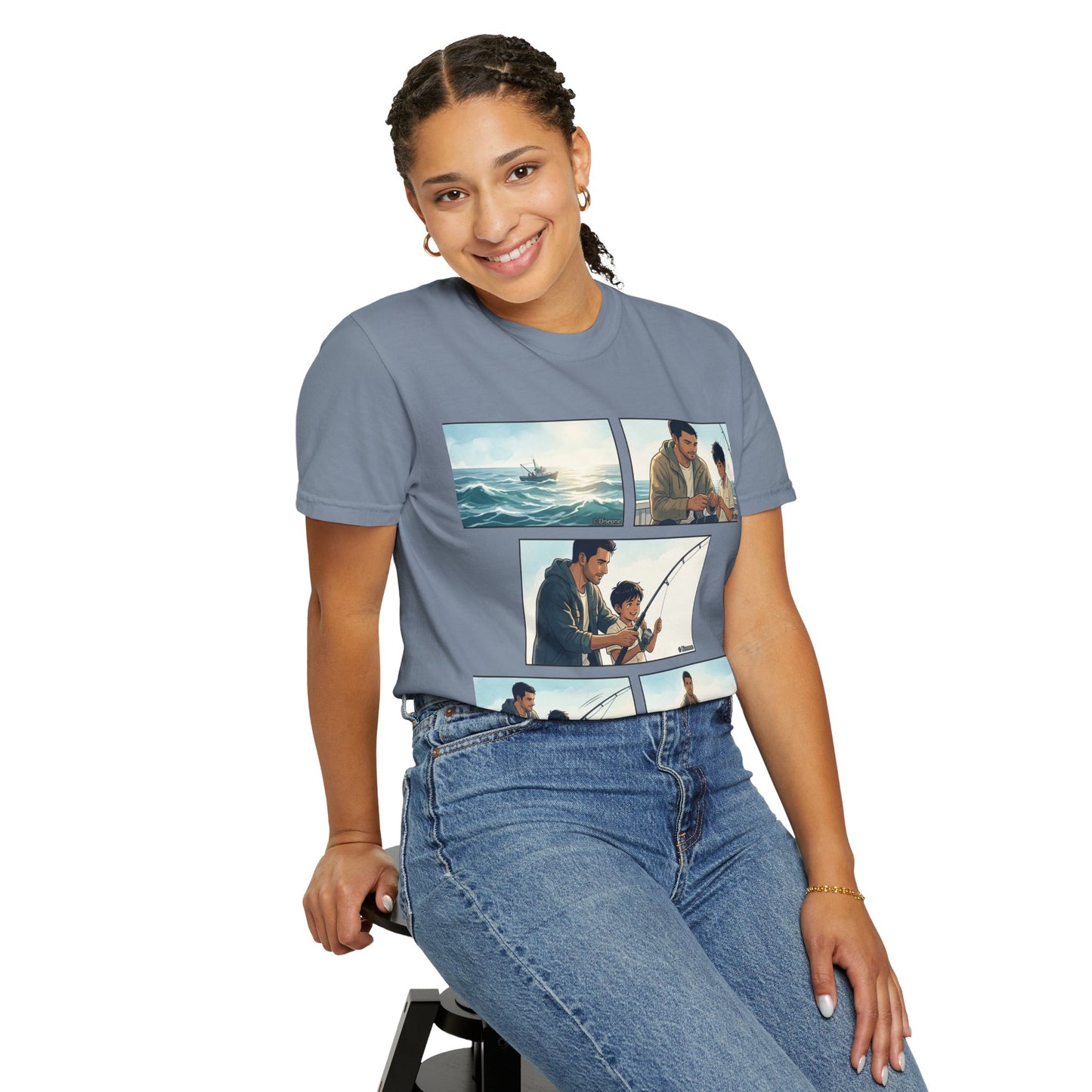 MORNING TIDES” (FATHER & SON EDITION) T-Shirt — Dad & Son Beach Fishing Graphic Tee