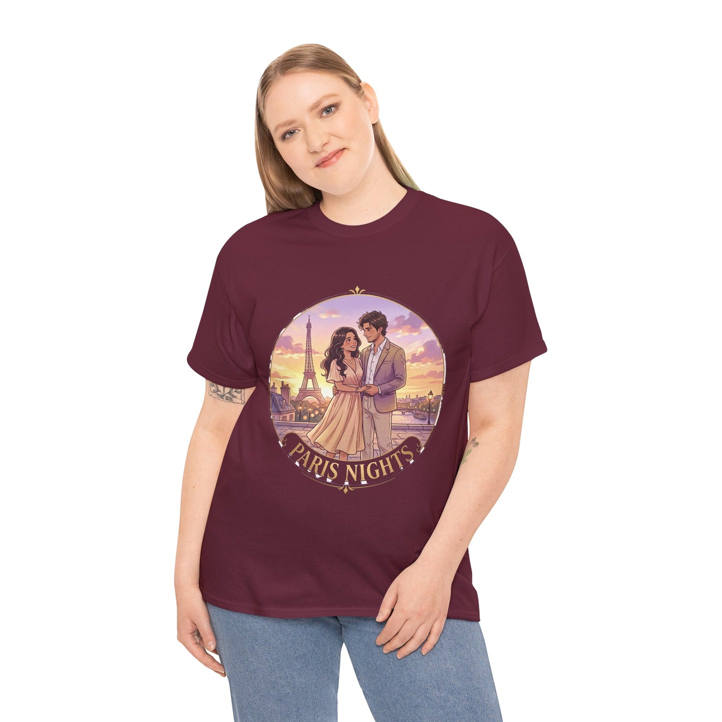 Paris Nights T-Shirt — Romantic Eiffel Tower Couple Tee