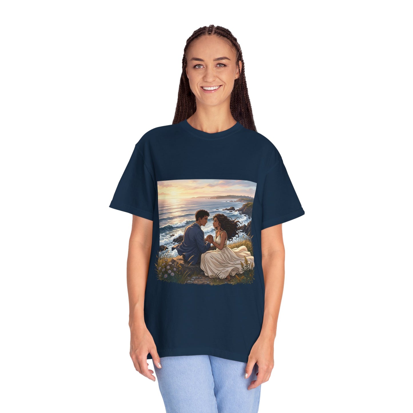 Romantic Sunset Beach Couple T-Shirt