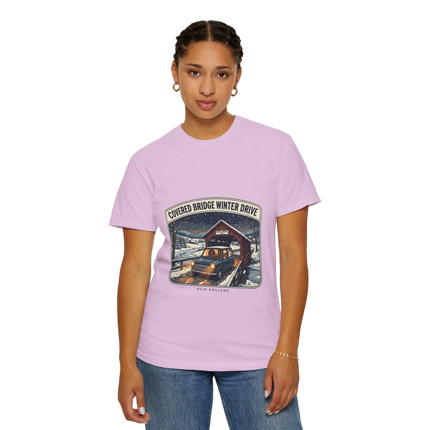 Covered Bridge Winter Drive T-Shirt
