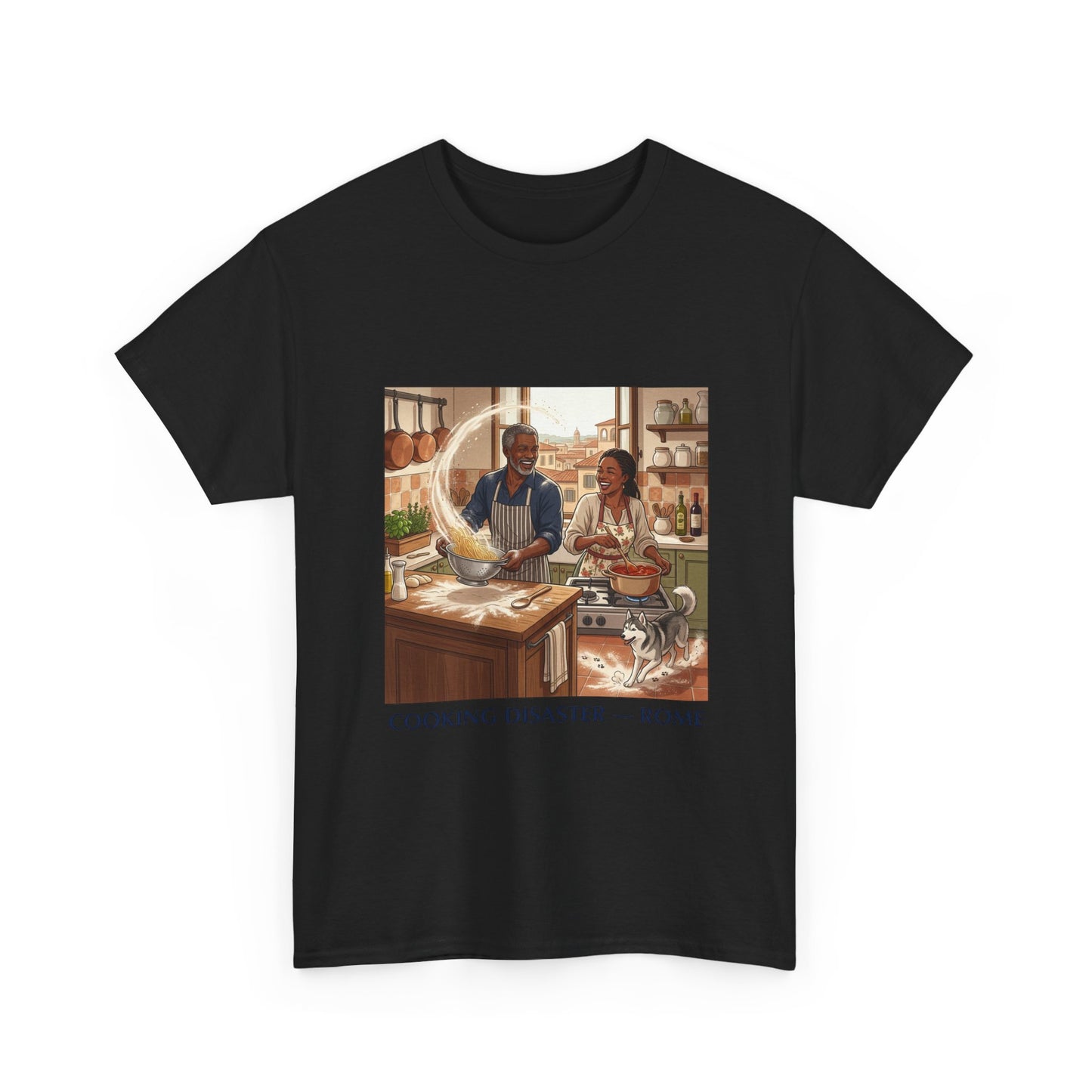 T-Shirt — 'Cooking Disaster — Rome' Illustrated Cooking Tee
