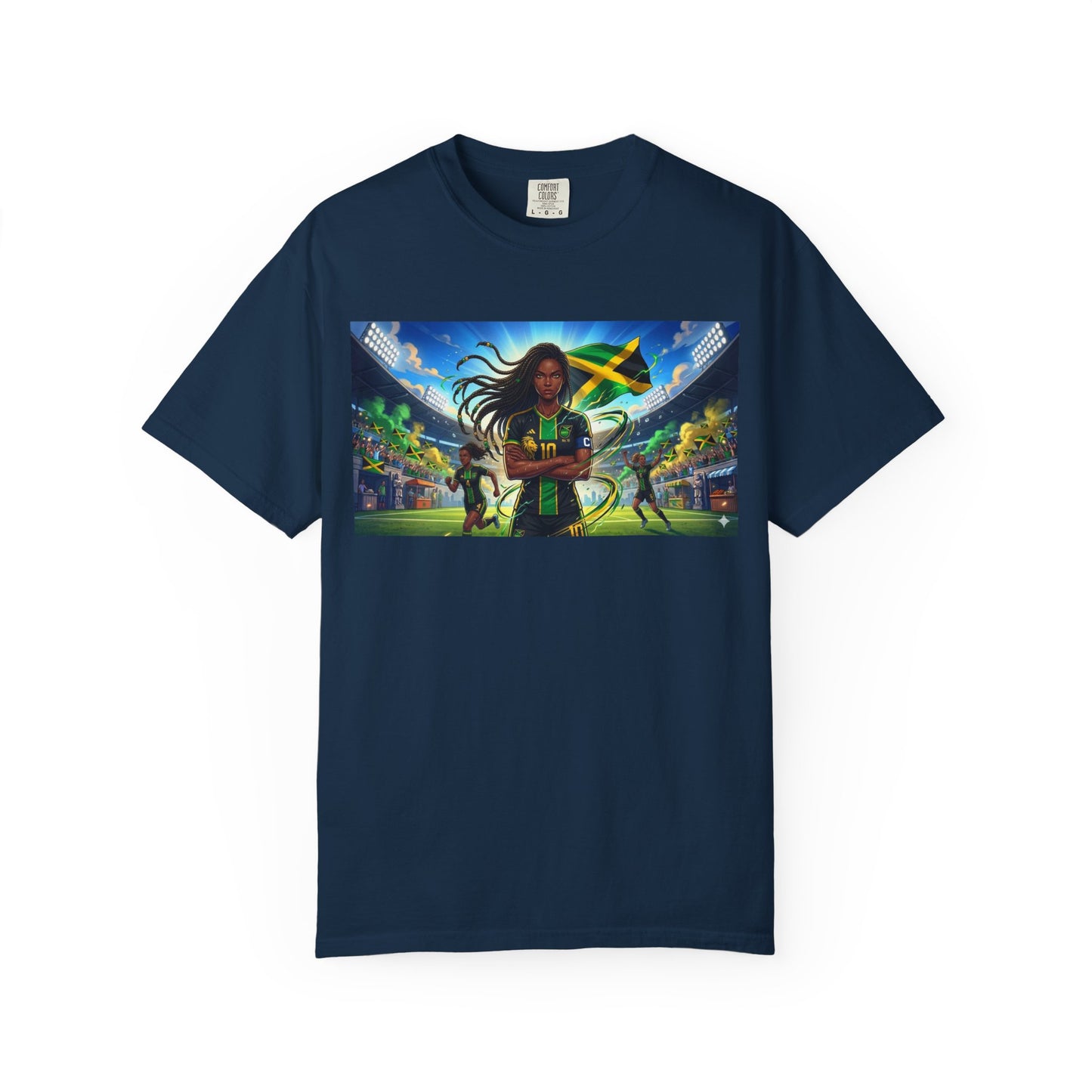 Jamaican Soccer Captain T-Shirt — Rasta Player Stadium Graphic Tee
