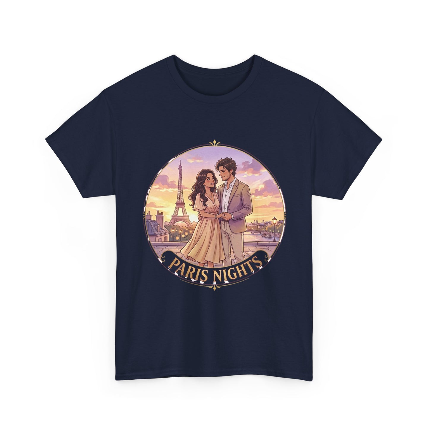 Paris Nights T-Shirt — Romantic Eiffel Tower Couple Tee