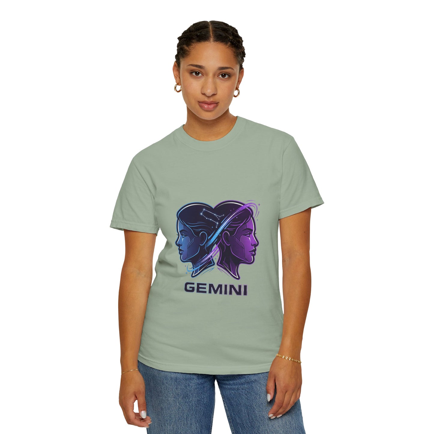 Gemini Zodiac T‑Shirt — Dual Faces Astrology Tee
