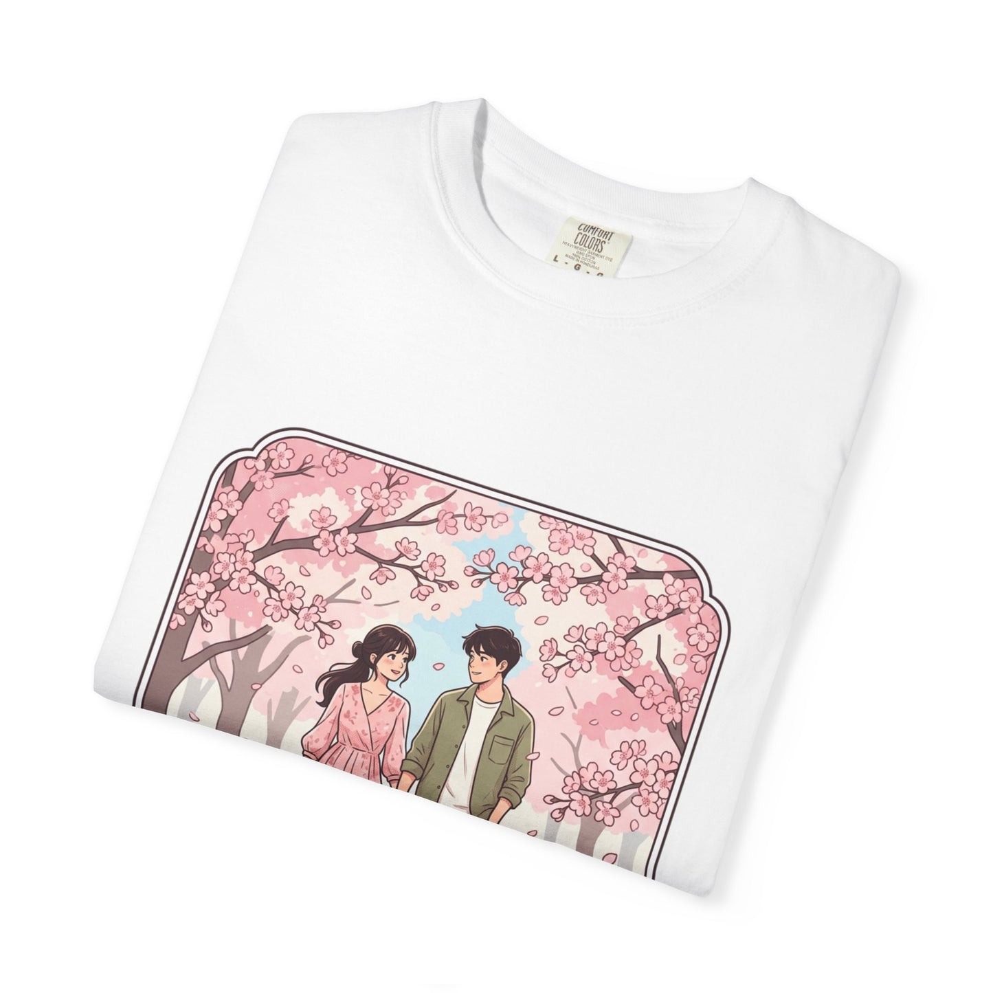 Spring in Japan T-Shirt — Cherry Blossom Couple Graphic Tee