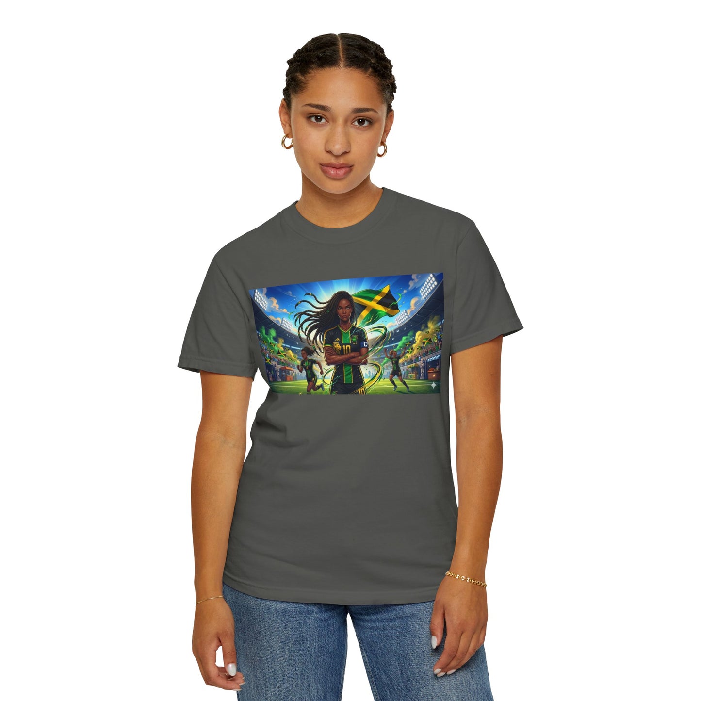 Jamaican Soccer Captain T-Shirt — Rasta Player Stadium Graphic Tee