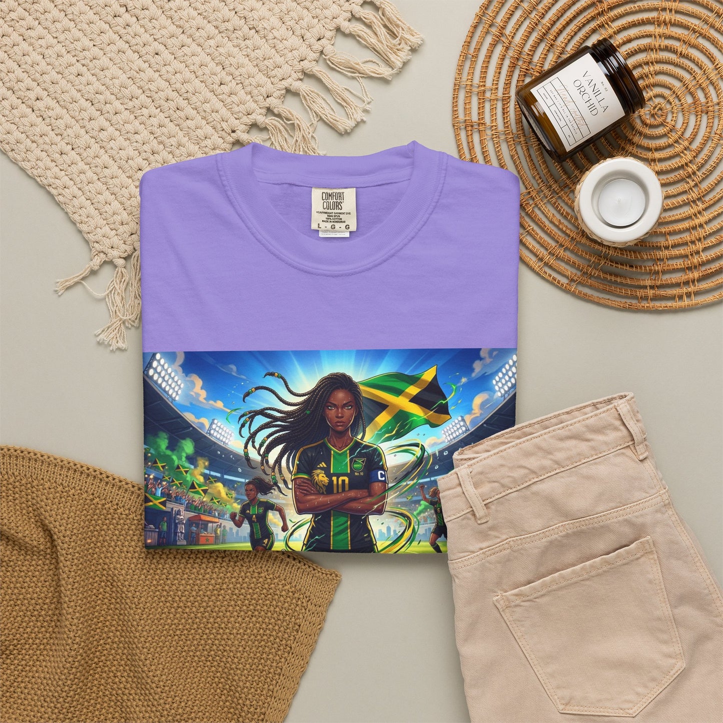 Jamaican Soccer Captain T-Shirt — Rasta Player Stadium Graphic Tee