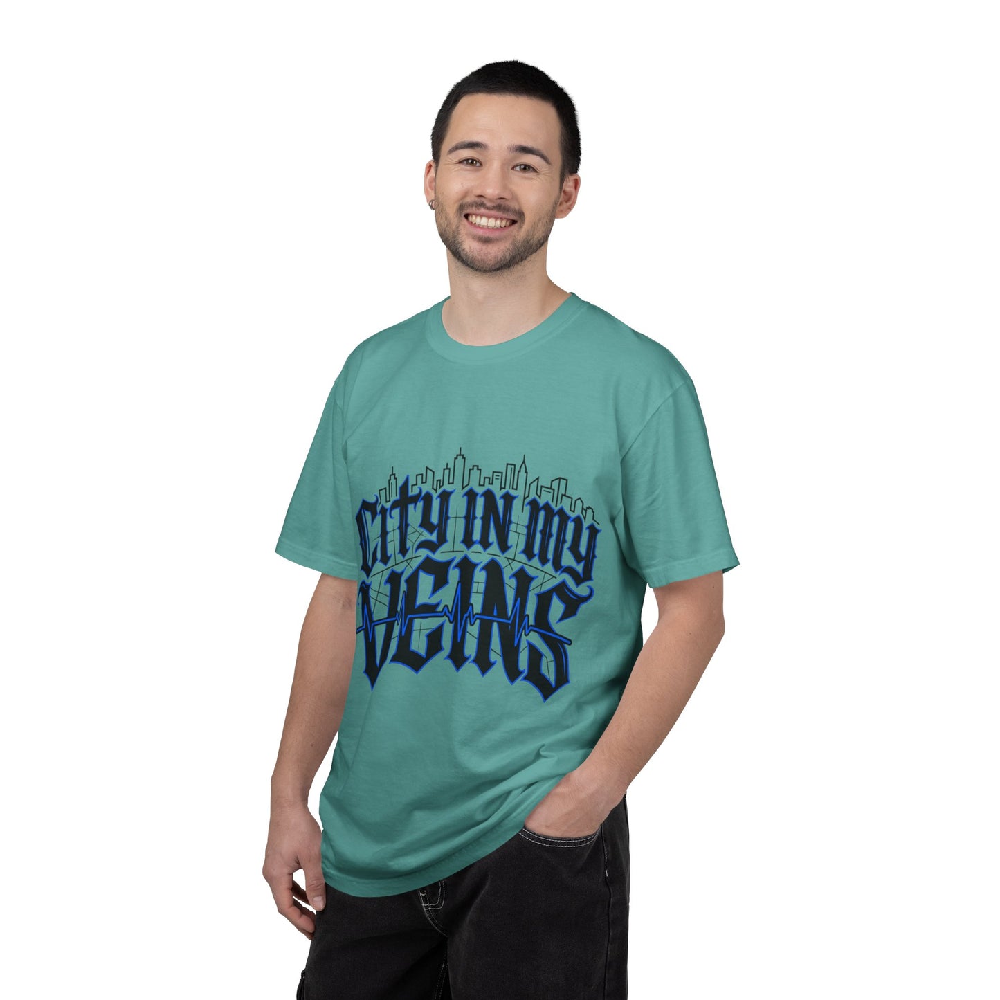 City in My Veins T-Shirt — Urban Skyline Graphic Tee