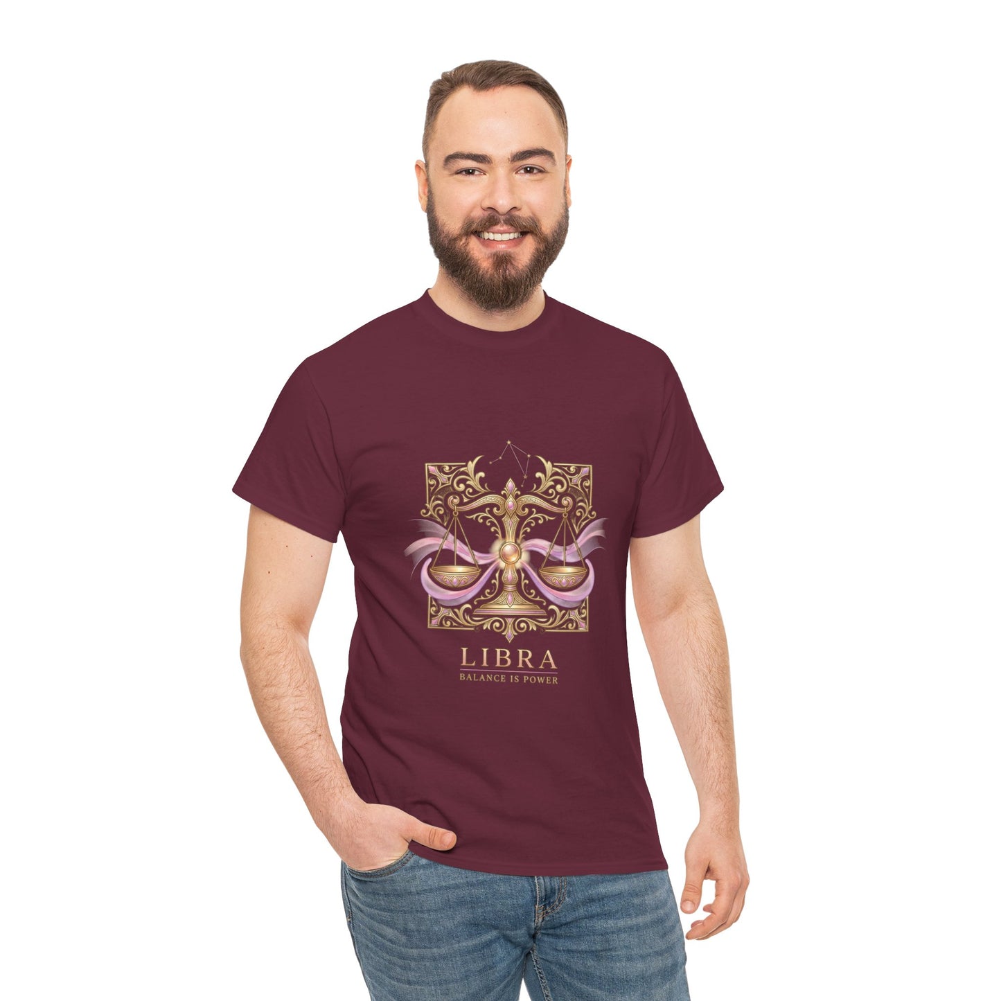 Libra Scales T‑Shirt — Zodiac Balance Is Power Tee
