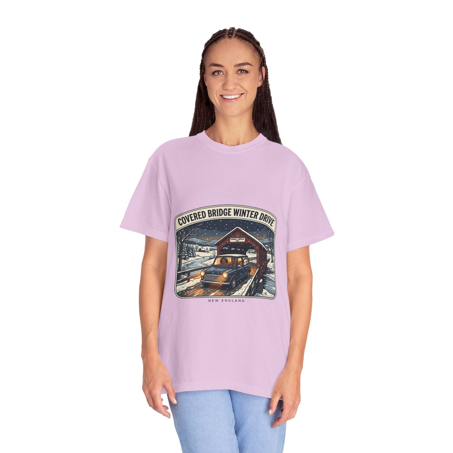 Covered Bridge Winter Drive T-Shirt