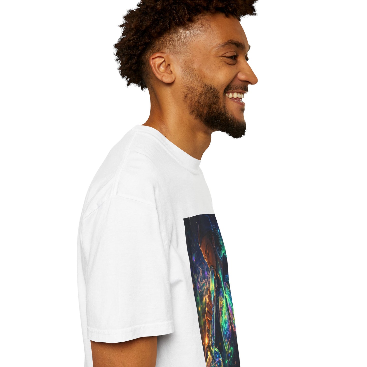 Cosmic Lungs T-Shirt — Neon Anatomical Art Tee