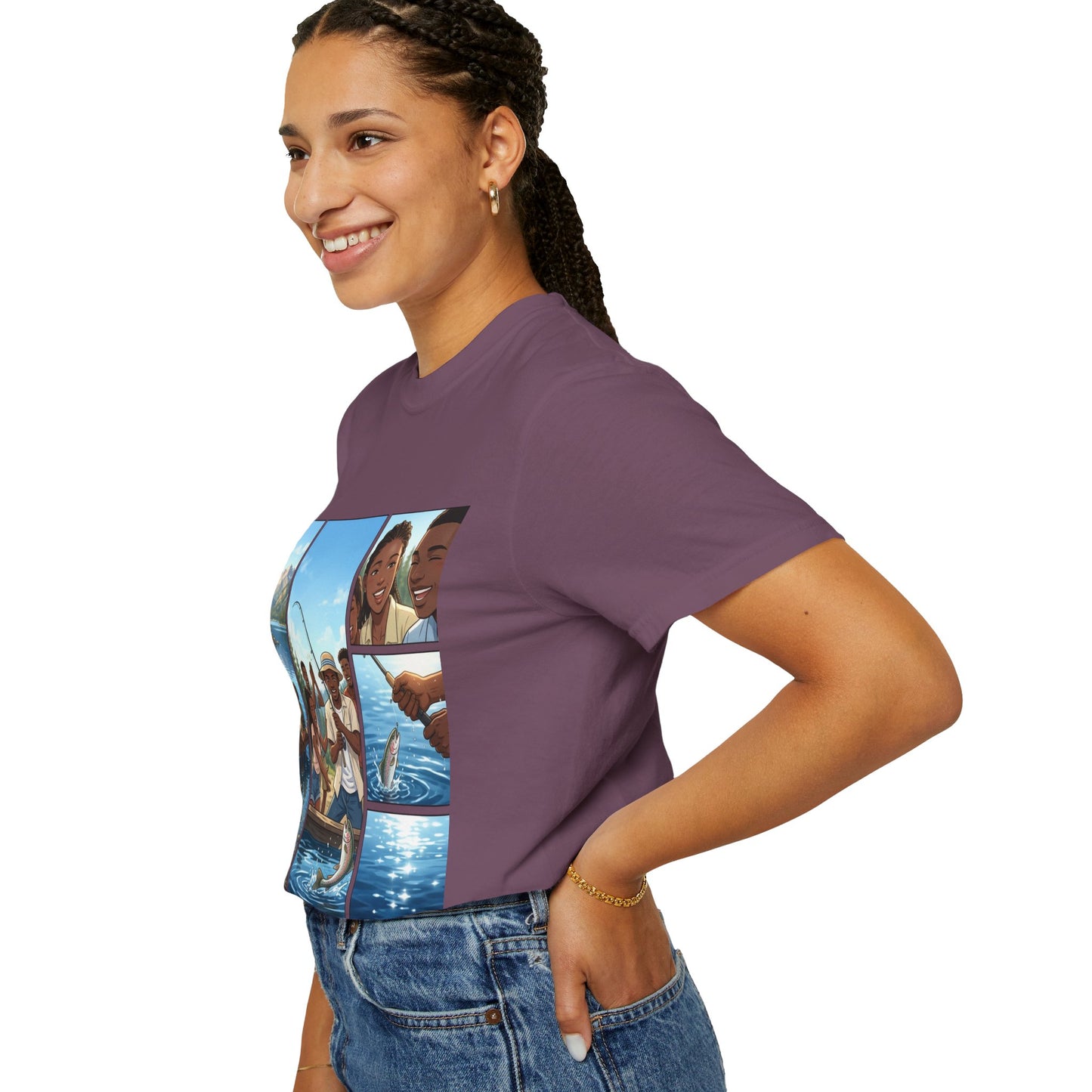 ake Tahoe Fishing Moments T-Shirt — Retro Outdoors Fishing Graphic Tee