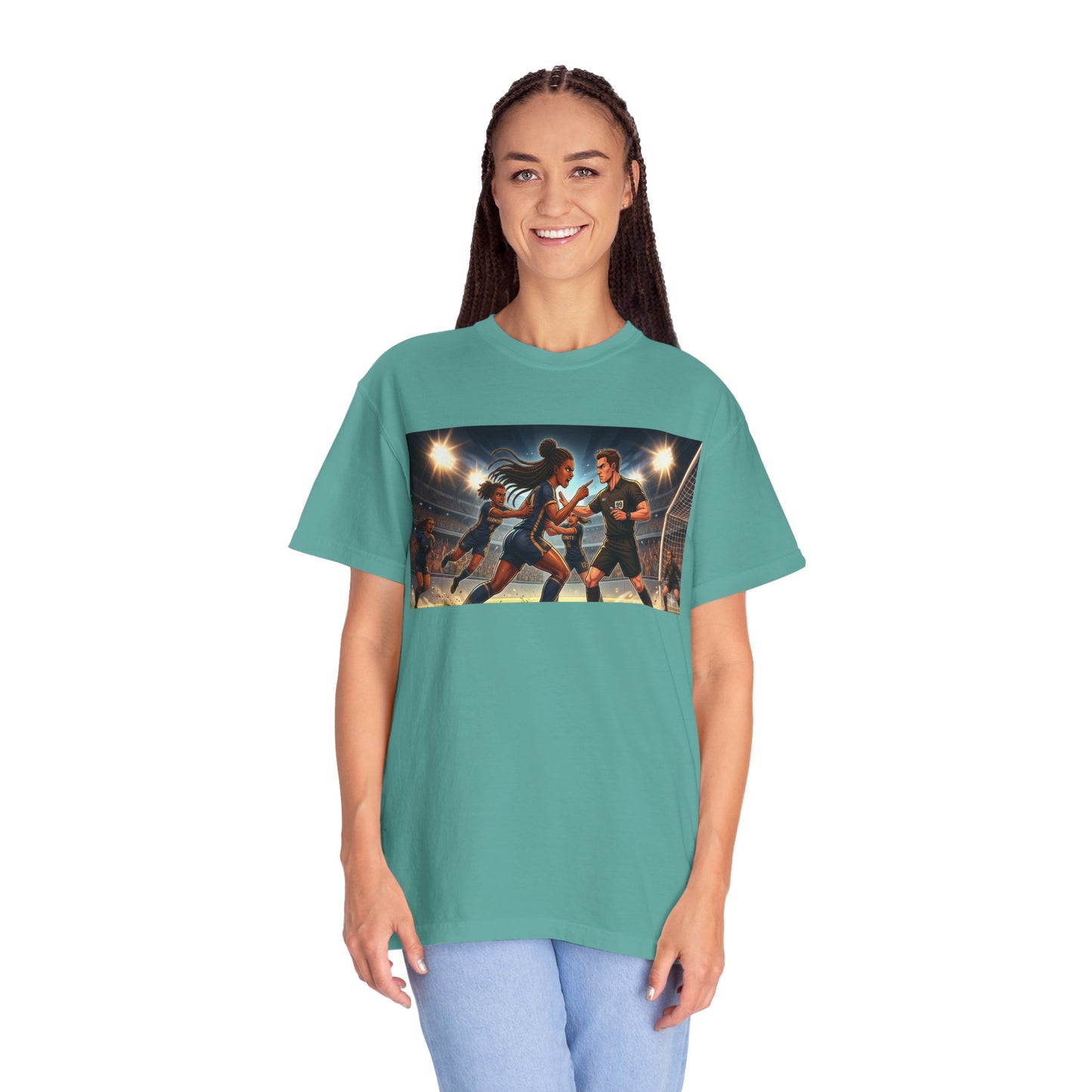 Soccer Arguing With Referee T-Shirt — Vintage Stadium Action Graphic Tee